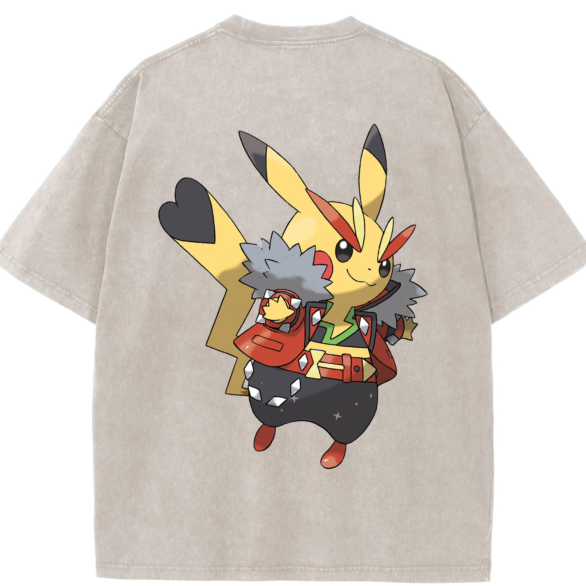 （画像用） ポケットモンスター Pokémon 綿100% ヴィンテージ風 半袖Tシャツ（背面プリント）