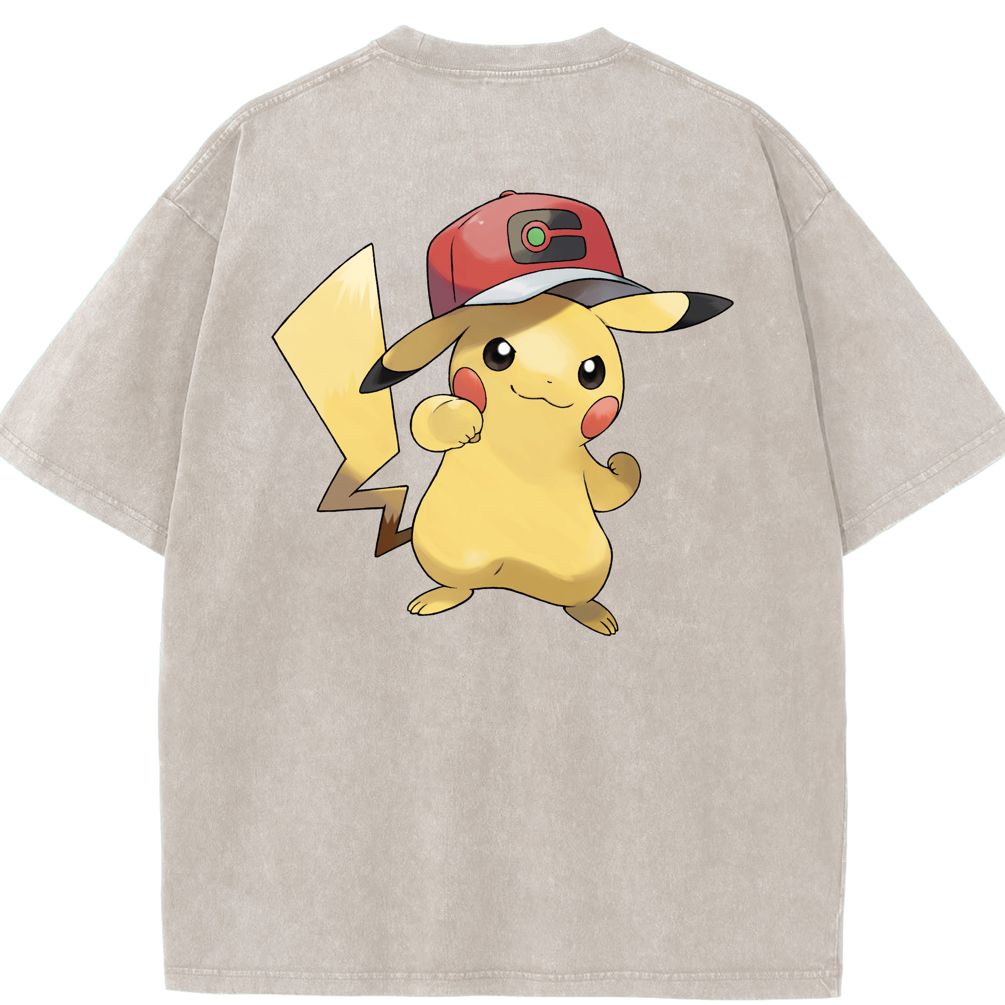 （画像用） ポケットモンスター Pokémon 綿100% ヴィンテージ風 半袖Tシャツ（背面プリント）