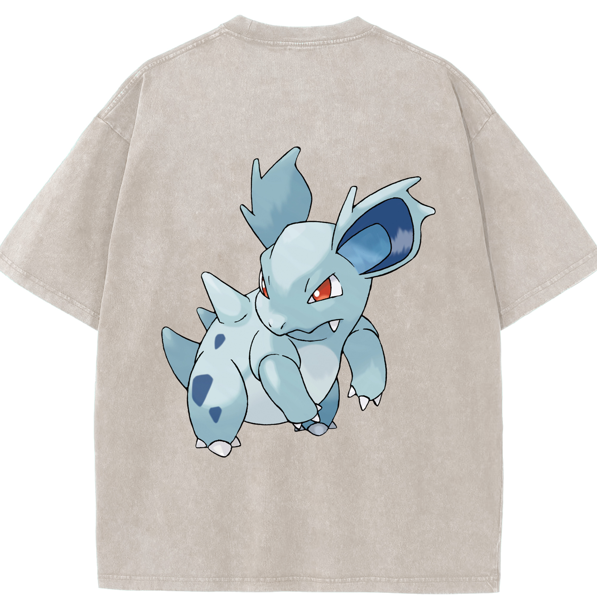（画像用） ポケットモンスター Pokémon 綿100% ヴィンテージ風 半袖Tシャツ（背面プリント）