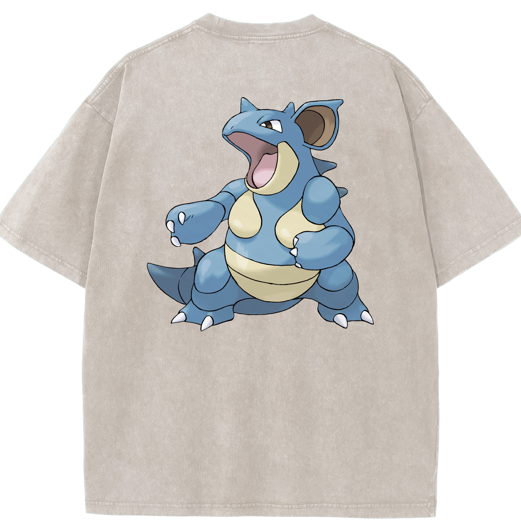 （画像用） ポケットモンスター Pokémon 綿100% ヴィンテージ風 半袖Tシャツ（背面プリント）