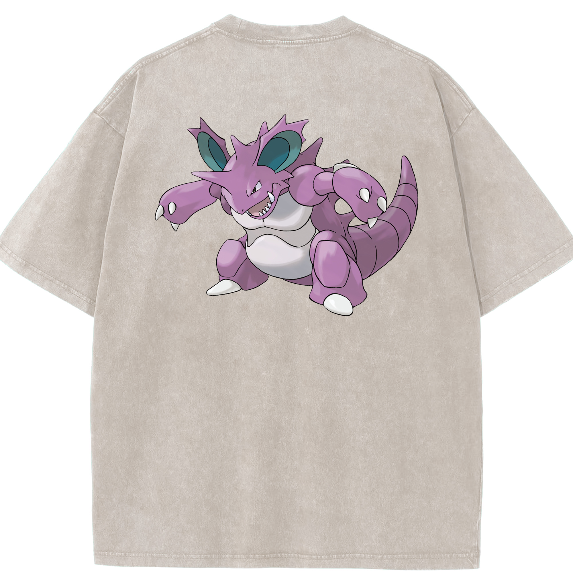 （画像用） ポケットモンスター Pokémon 綿100% ヴィンテージ風 半袖Tシャツ（背面プリント）
