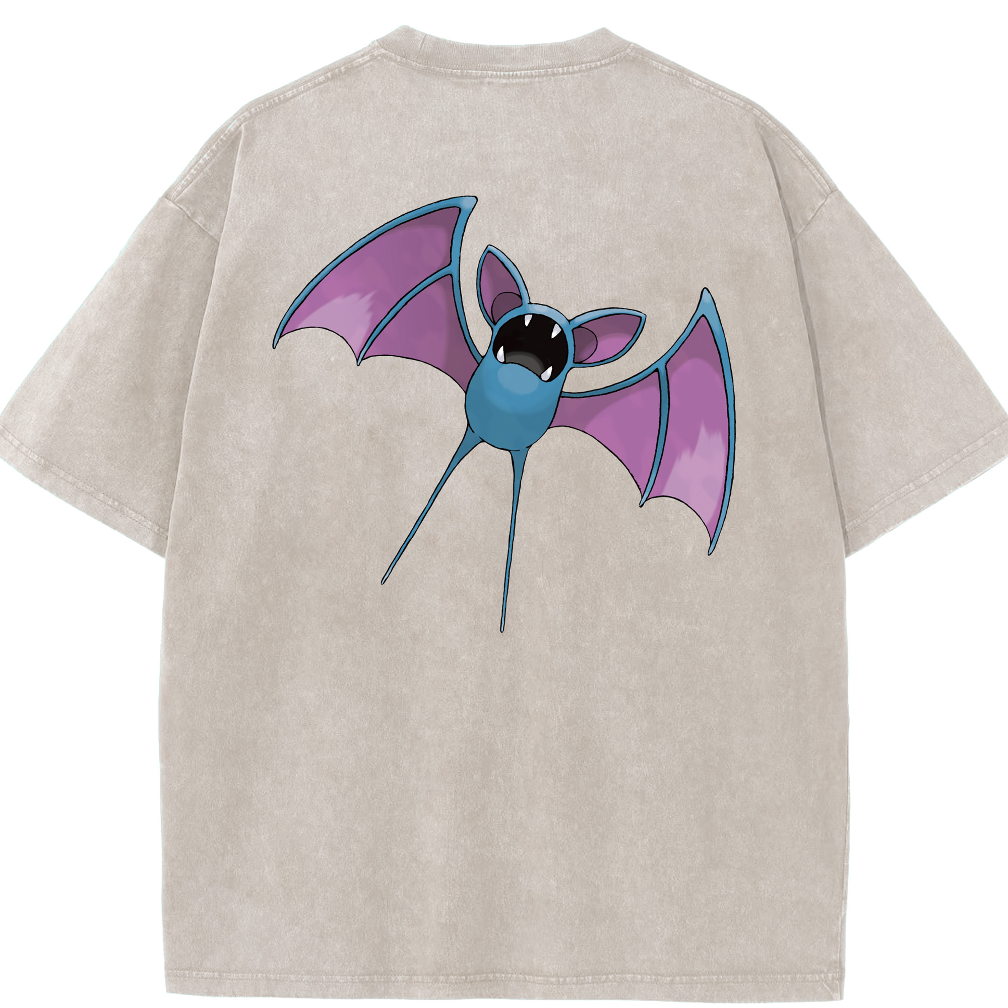 （画像用） ポケットモンスター Pokémon 綿100% ヴィンテージ風 半袖Tシャツ（背面プリント）
