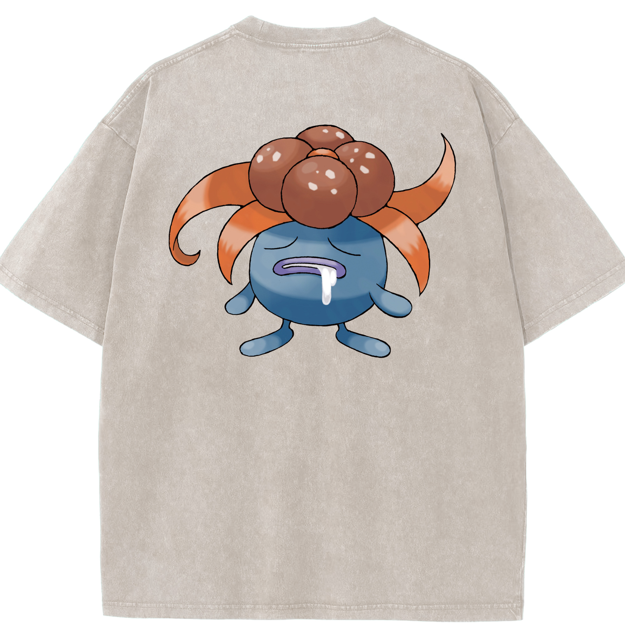 （画像用） ポケットモンスター Pokémon 綿100% ヴィンテージ風 半袖Tシャツ（背面プリント）