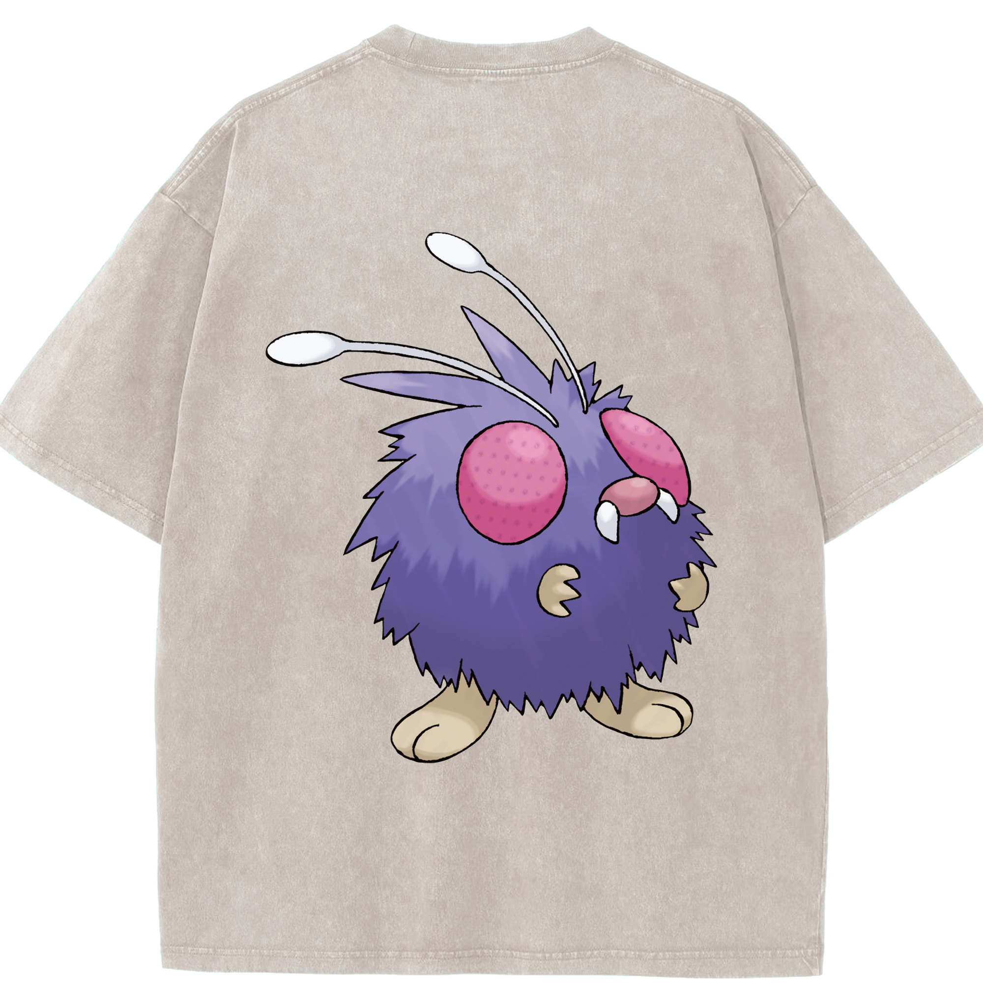（画像用） ポケットモンスター Pokémon 綿100% ヴィンテージ風 半袖Tシャツ（背面プリント）