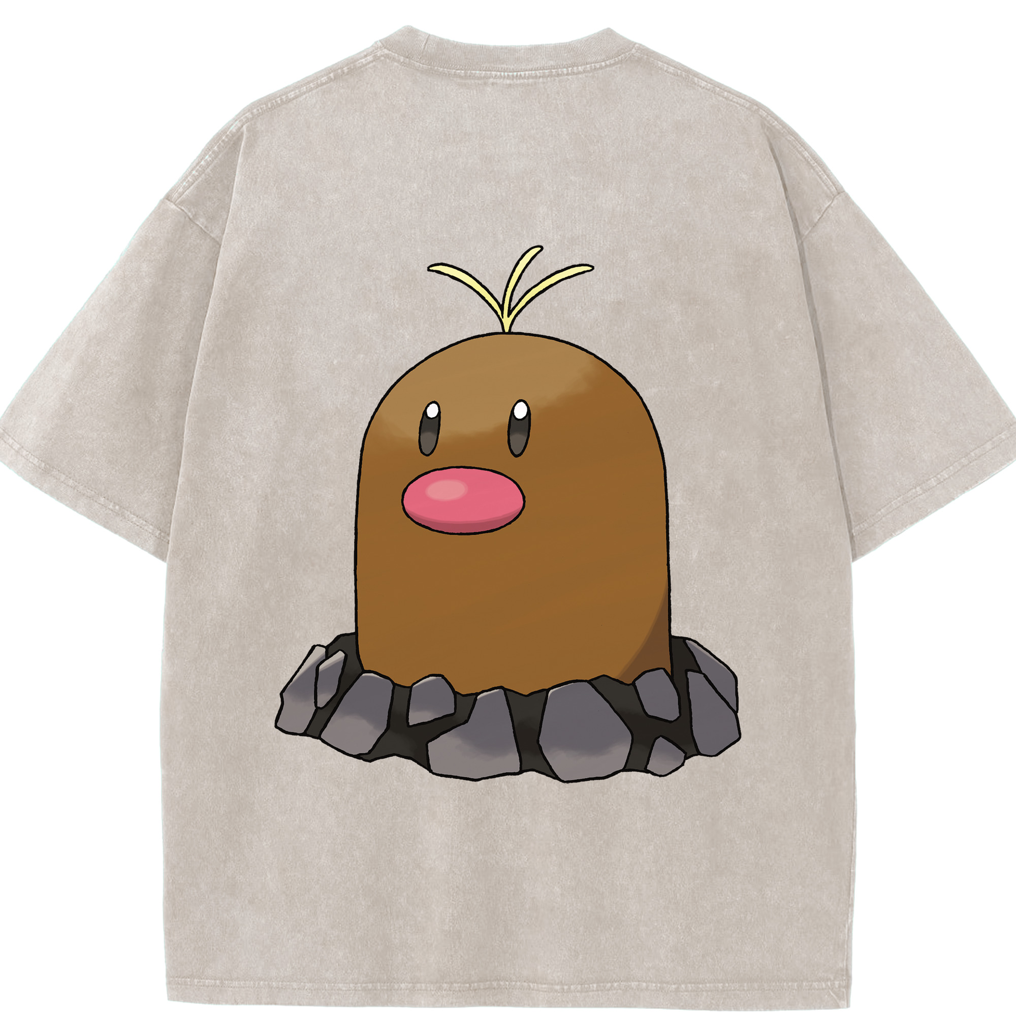 （画像用） ポケットモンスター Pokémon 綿100% ヴィンテージ風 半袖Tシャツ（背面プリント）