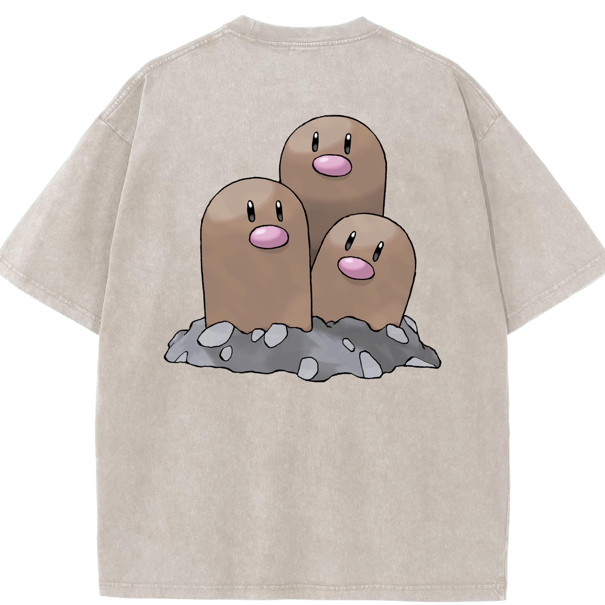 （画像用） ポケットモンスター Pokémon 綿100% ヴィンテージ風 半袖Tシャツ（背面プリント）