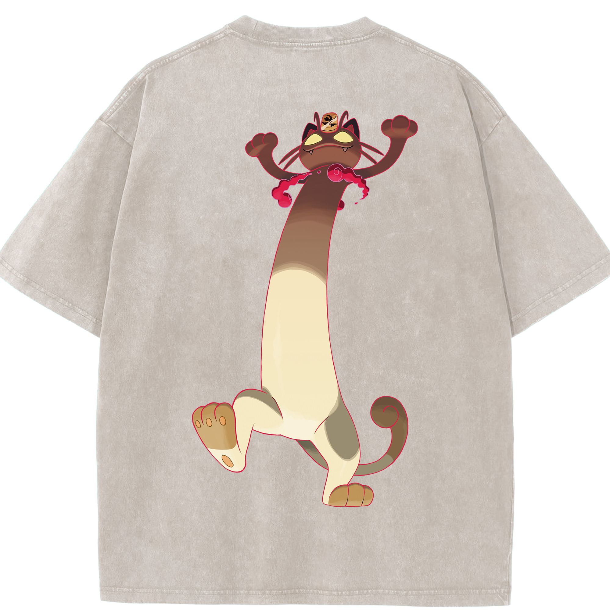 （画像用） ポケットモンスター Pokémon 綿100% ヴィンテージ風 半袖Tシャツ（背面プリント）
