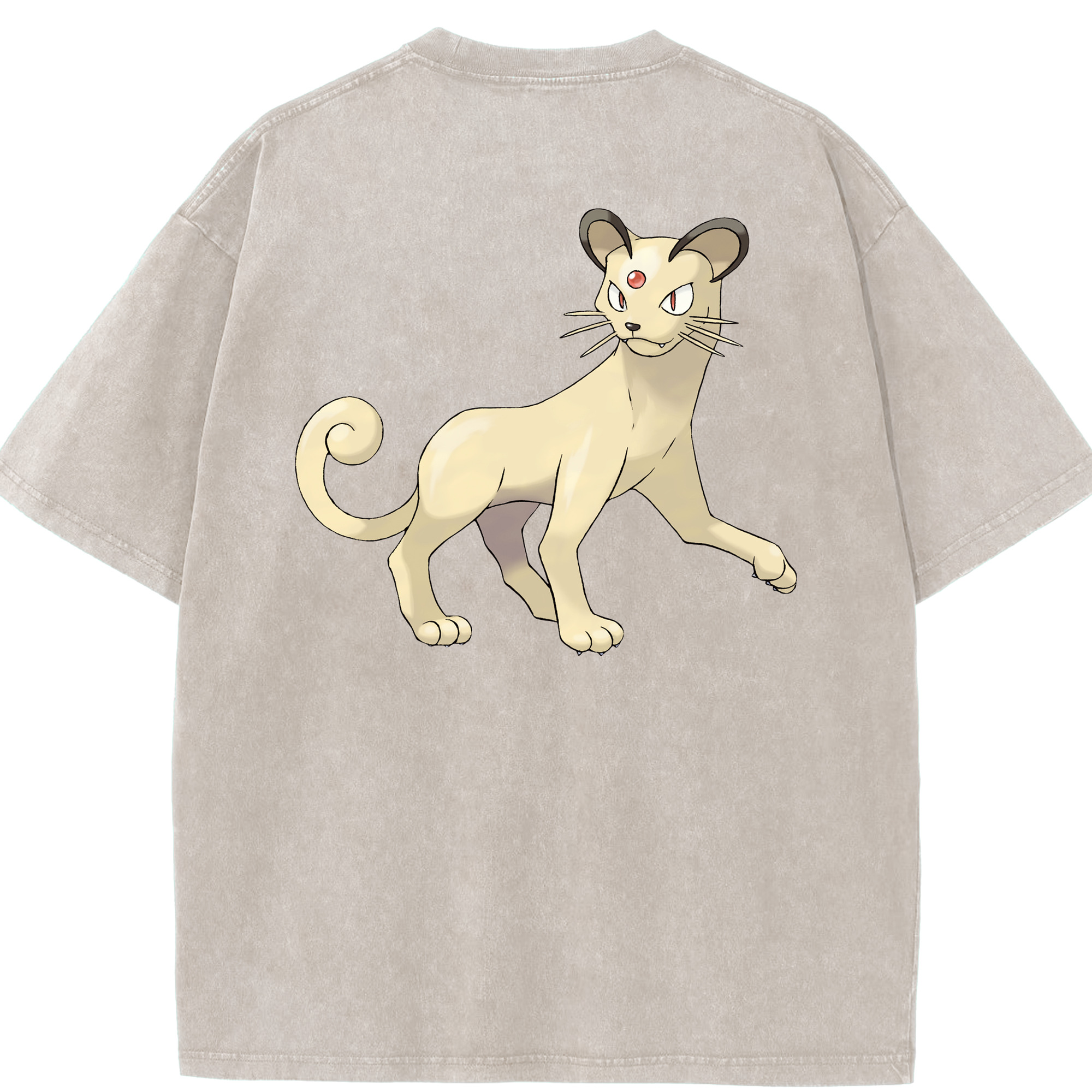 （画像用） ポケットモンスター Pokémon 綿100% ヴィンテージ風 半袖Tシャツ（背面プリント）