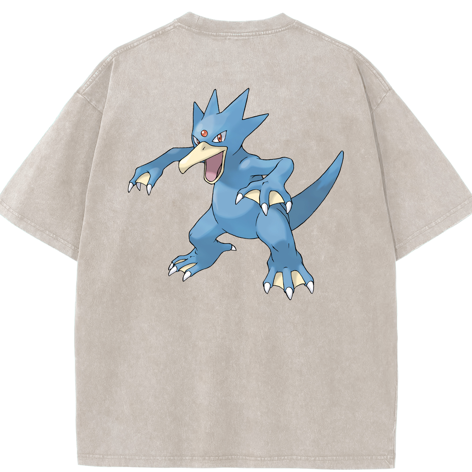 （画像用） ポケットモンスター Pokémon 綿100% ヴィンテージ風 半袖Tシャツ（背面プリント）