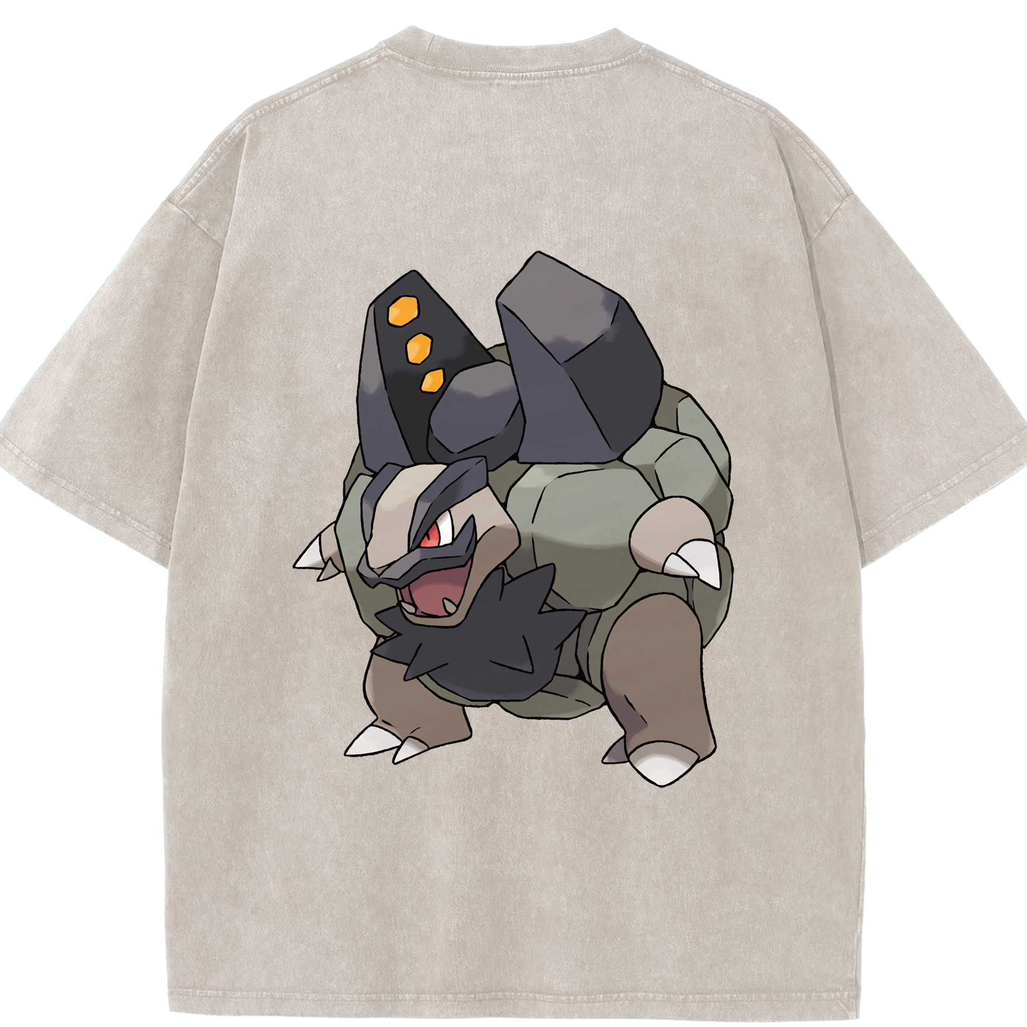 （画像用） ポケットモンスター Pokémon 綿100% ヴィンテージ風 半袖Tシャツ（背面プリント）