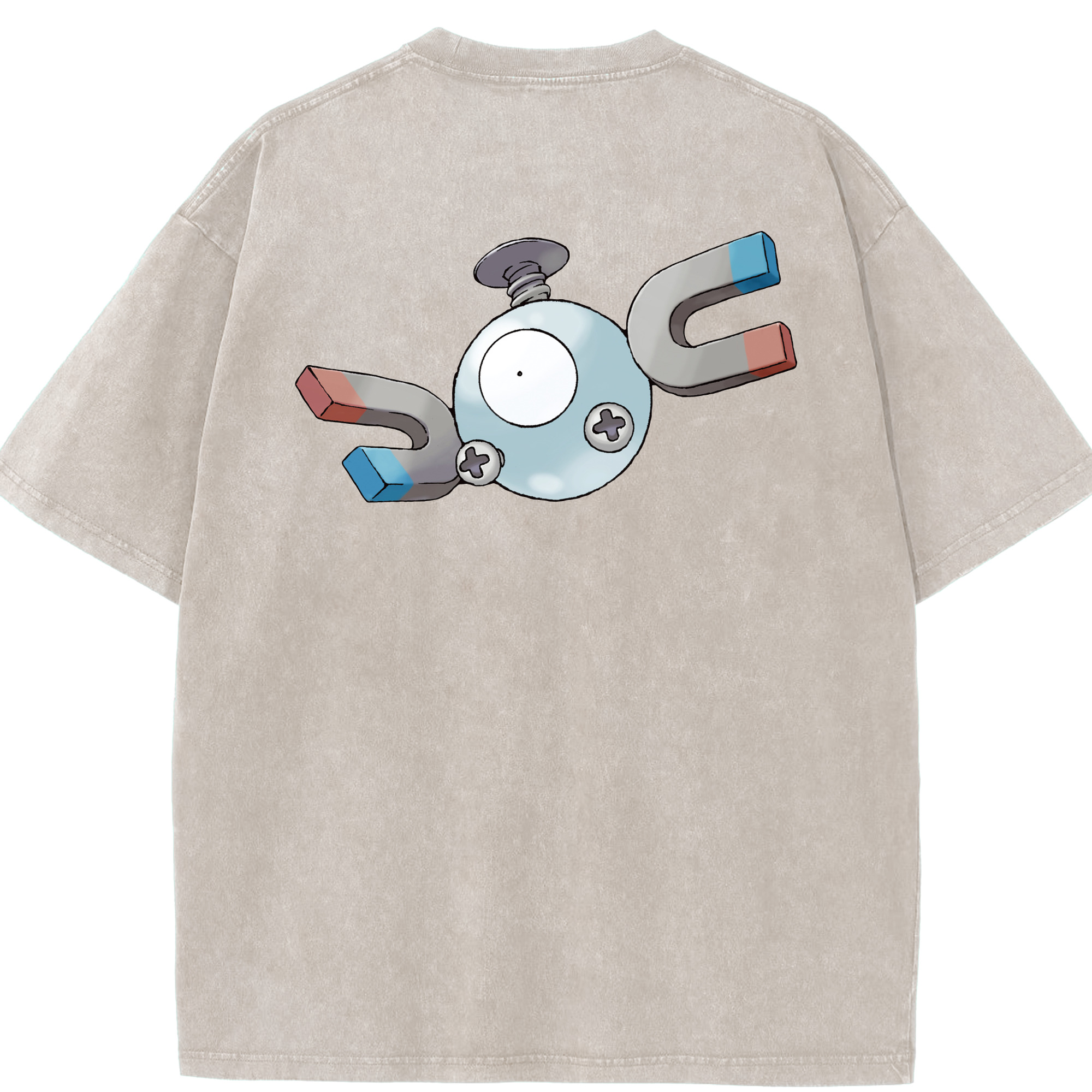 （画像用） ポケットモンスター Pokémon 綿100% ヴィンテージ風 半袖Tシャツ（背面プリント）