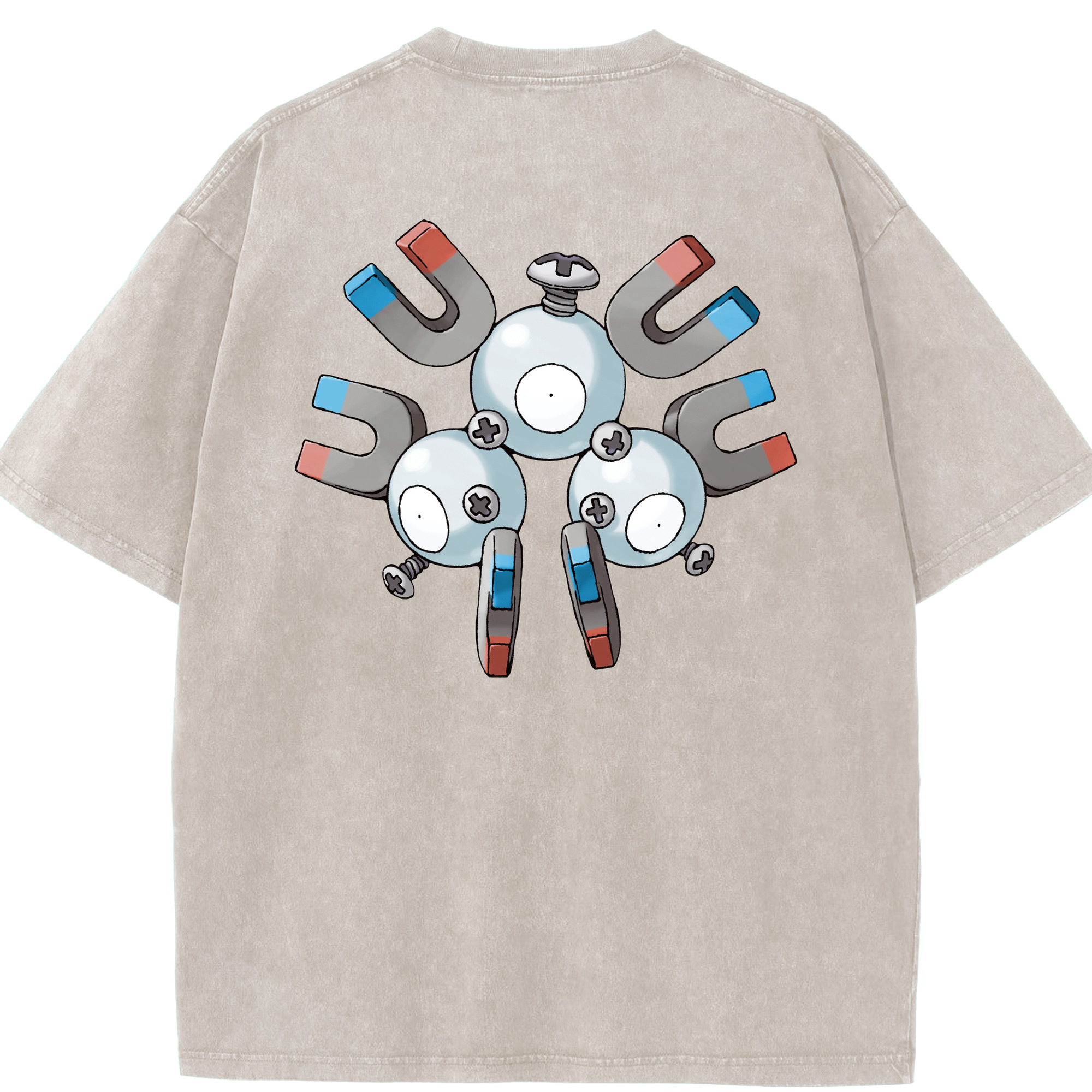 （画像用） ポケットモンスター Pokémon 綿100% ヴィンテージ風 半袖Tシャツ（背面プリント）