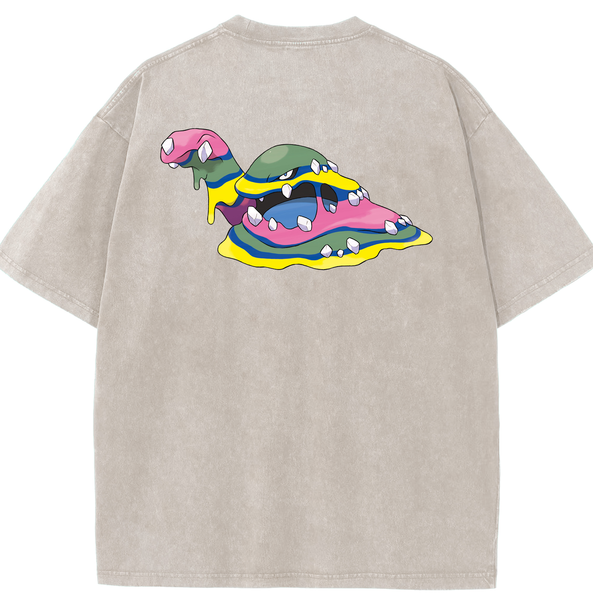 （画像用） ポケットモンスター Pokémon 綿100% ヴィンテージ風 半袖Tシャツ（背面プリント）
