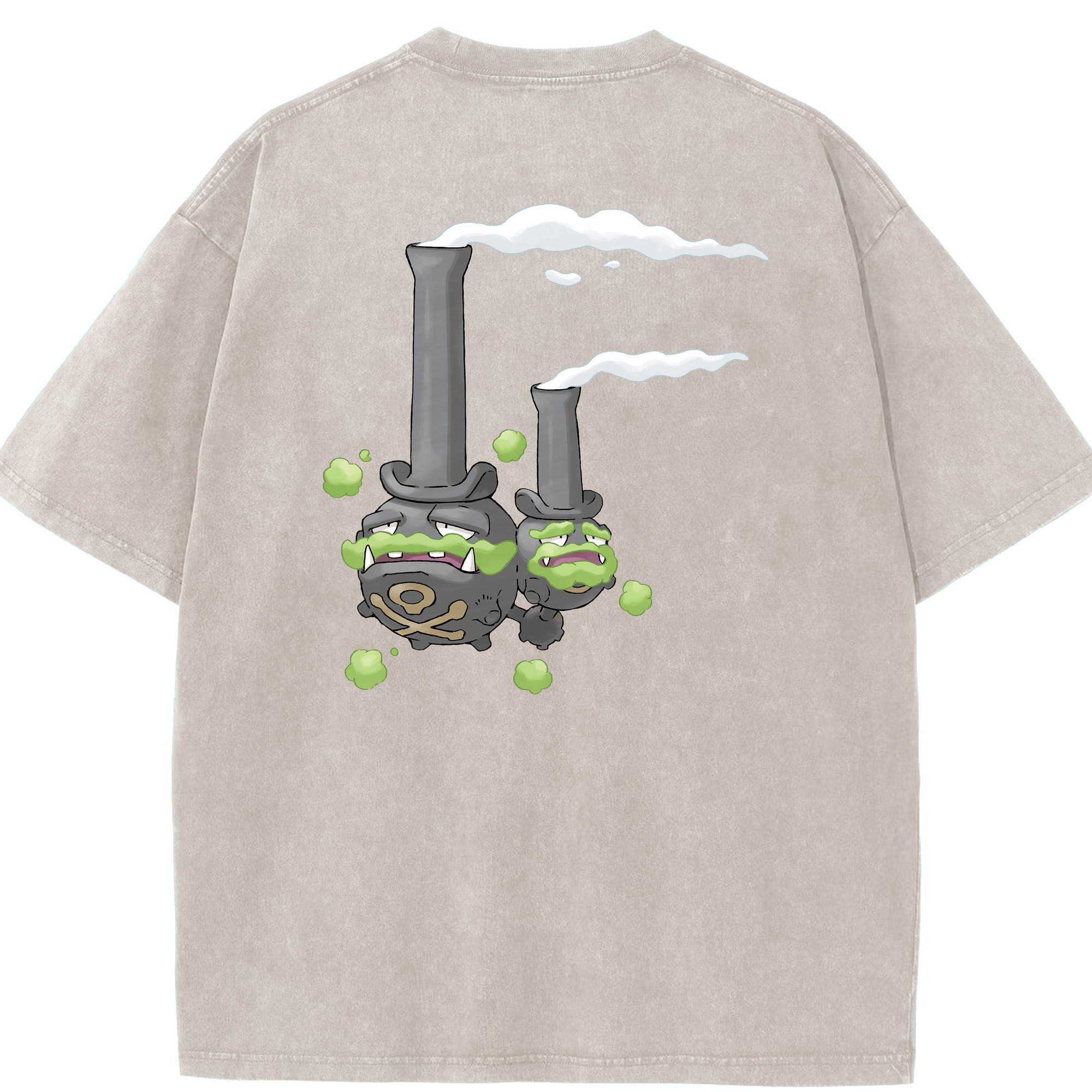 （画像用） ポケットモンスター Pokémon 綿100% ヴィンテージ風 半袖Tシャツ（背面プリント）