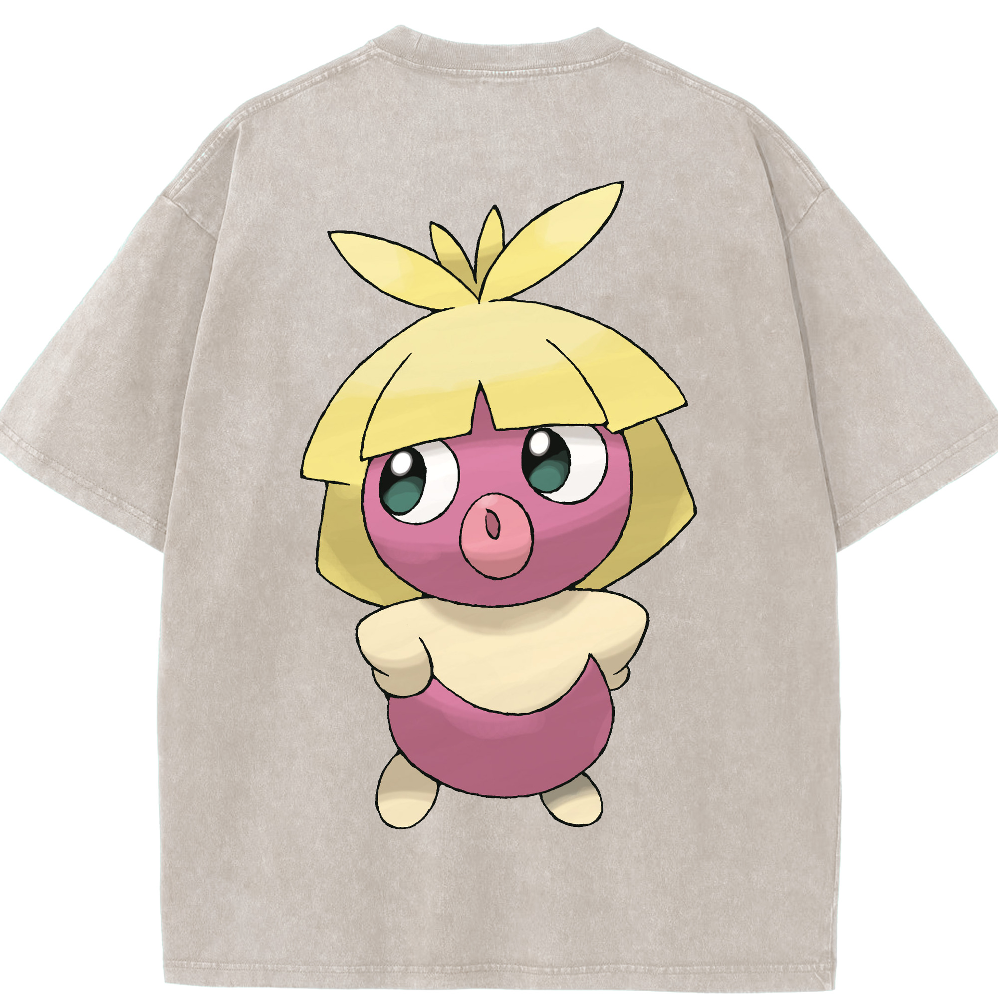 （画像用） ポケットモンスター Pokémon 綿100% ヴィンテージ風 半袖Tシャツ（背面プリント）