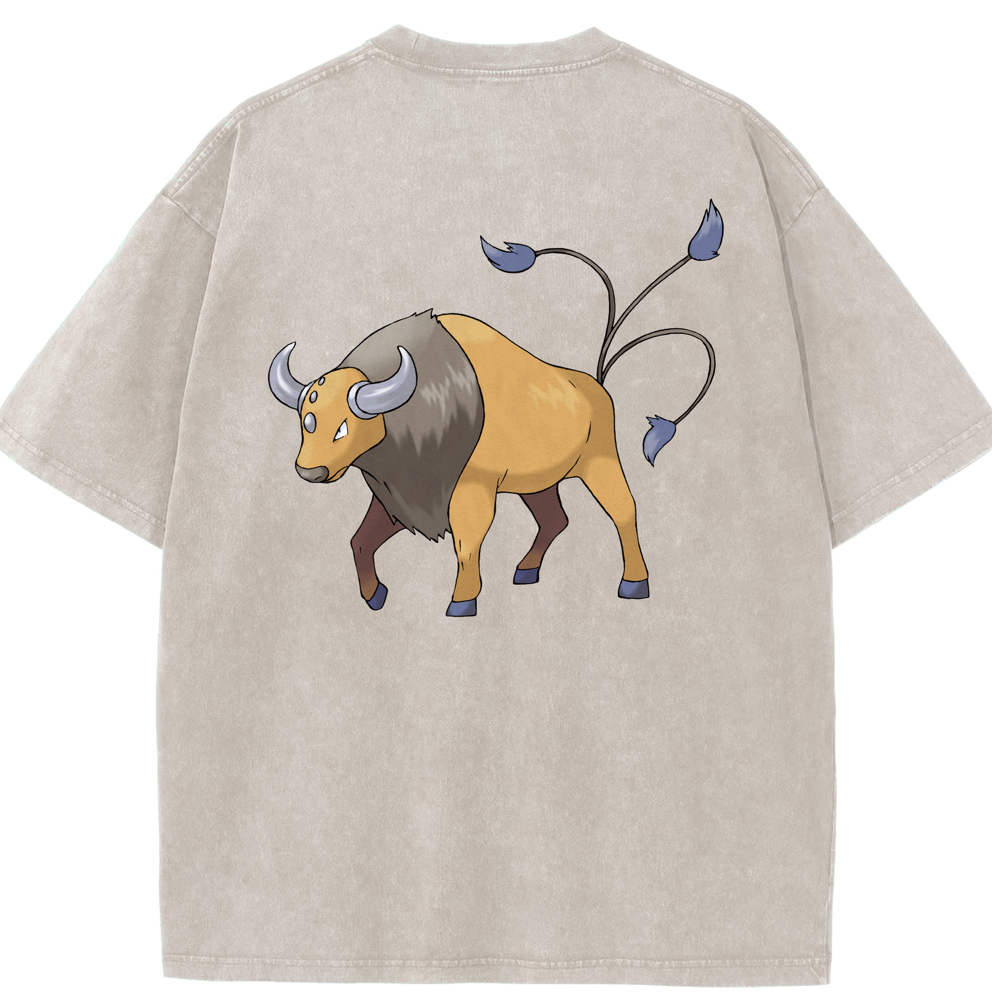 （画像用） ポケットモンスター Pokémon 綿100% ヴィンテージ風 半袖Tシャツ（背面プリント）
