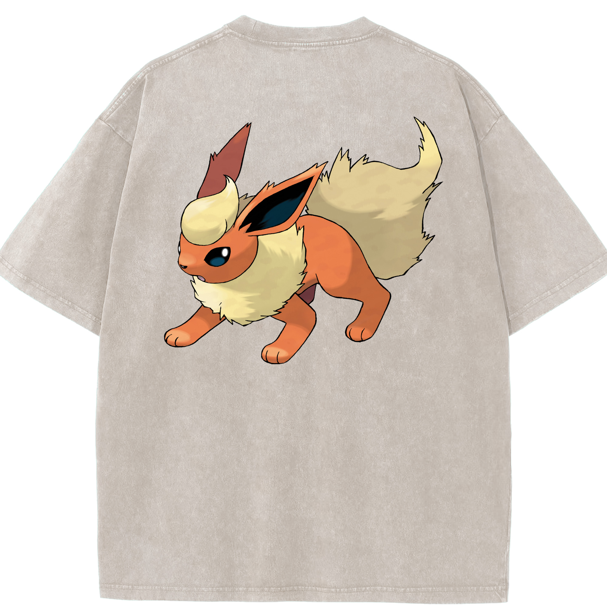 （画像用） ポケットモンスター Pokémon 綿100% ヴィンテージ風 半袖Tシャツ（背面プリント）