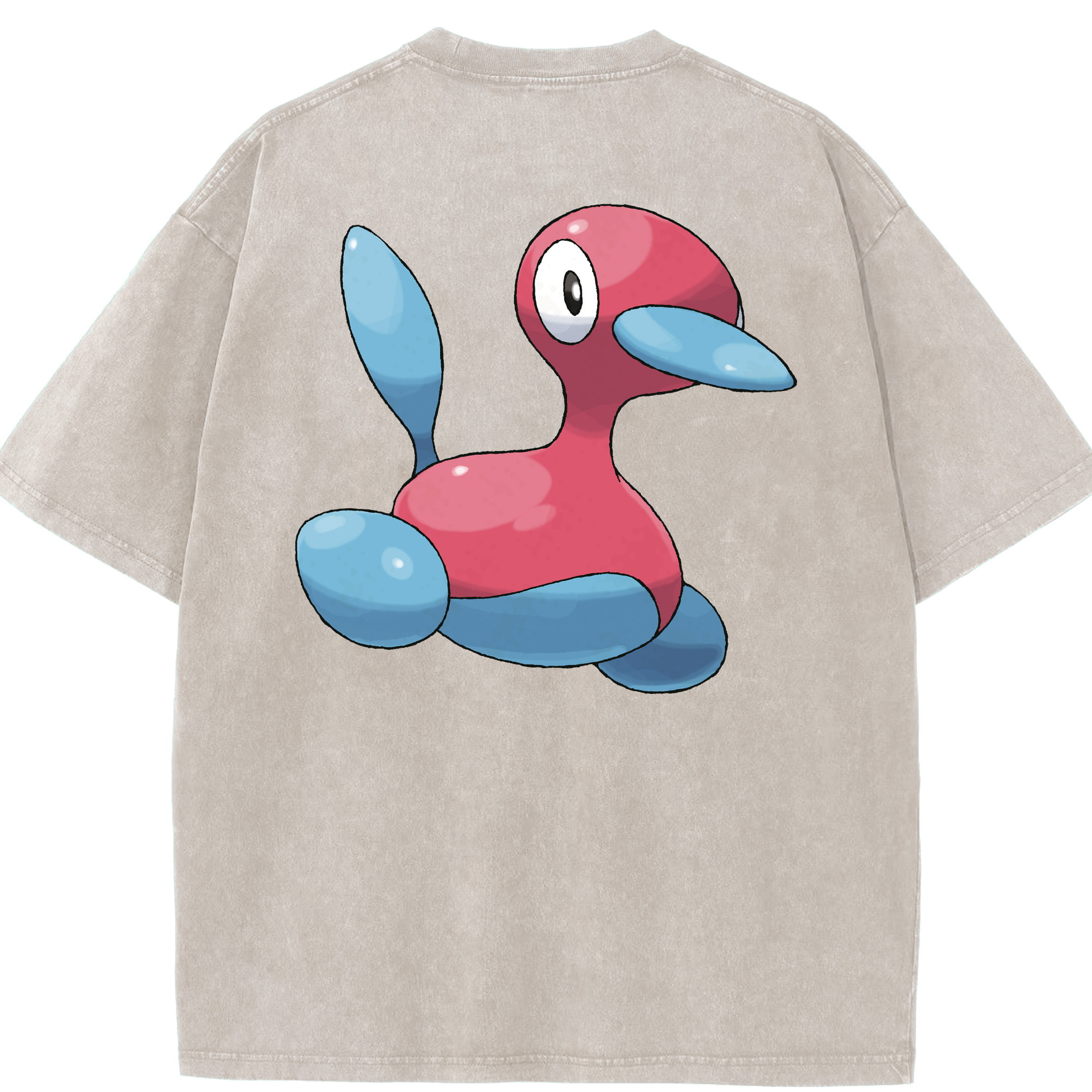 （画像用） ポケットモンスター Pokémon 綿100% ヴィンテージ風 半袖Tシャツ（背面プリント）