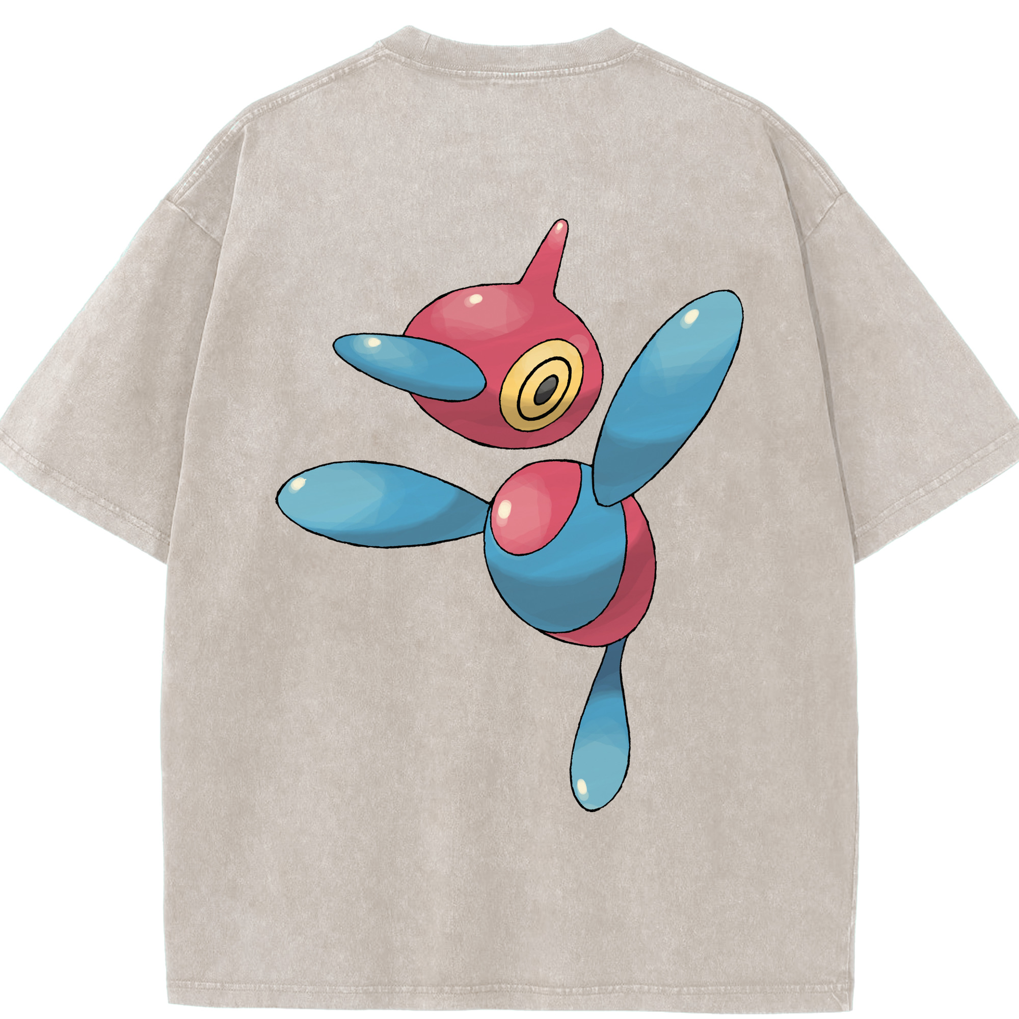 （画像用） ポケットモンスター Pokémon 綿100% ヴィンテージ風 半袖Tシャツ（背面プリント）