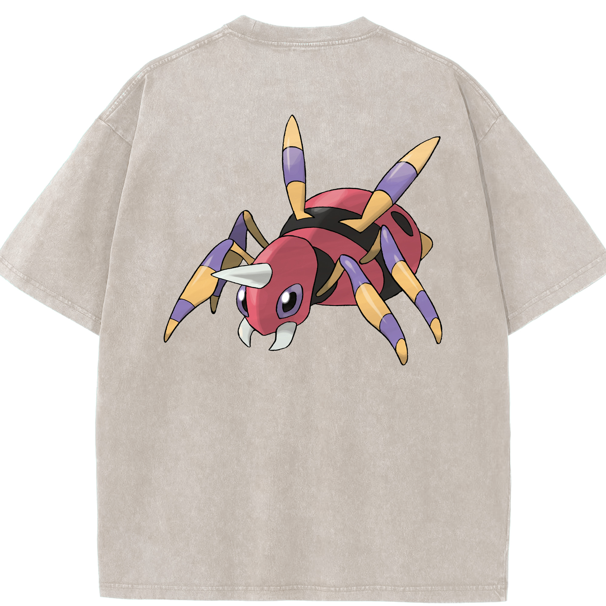 （画像用） ポケットモンスター Pokémon 綿100% ヴィンテージ風 半袖Tシャツ（背面プリント）