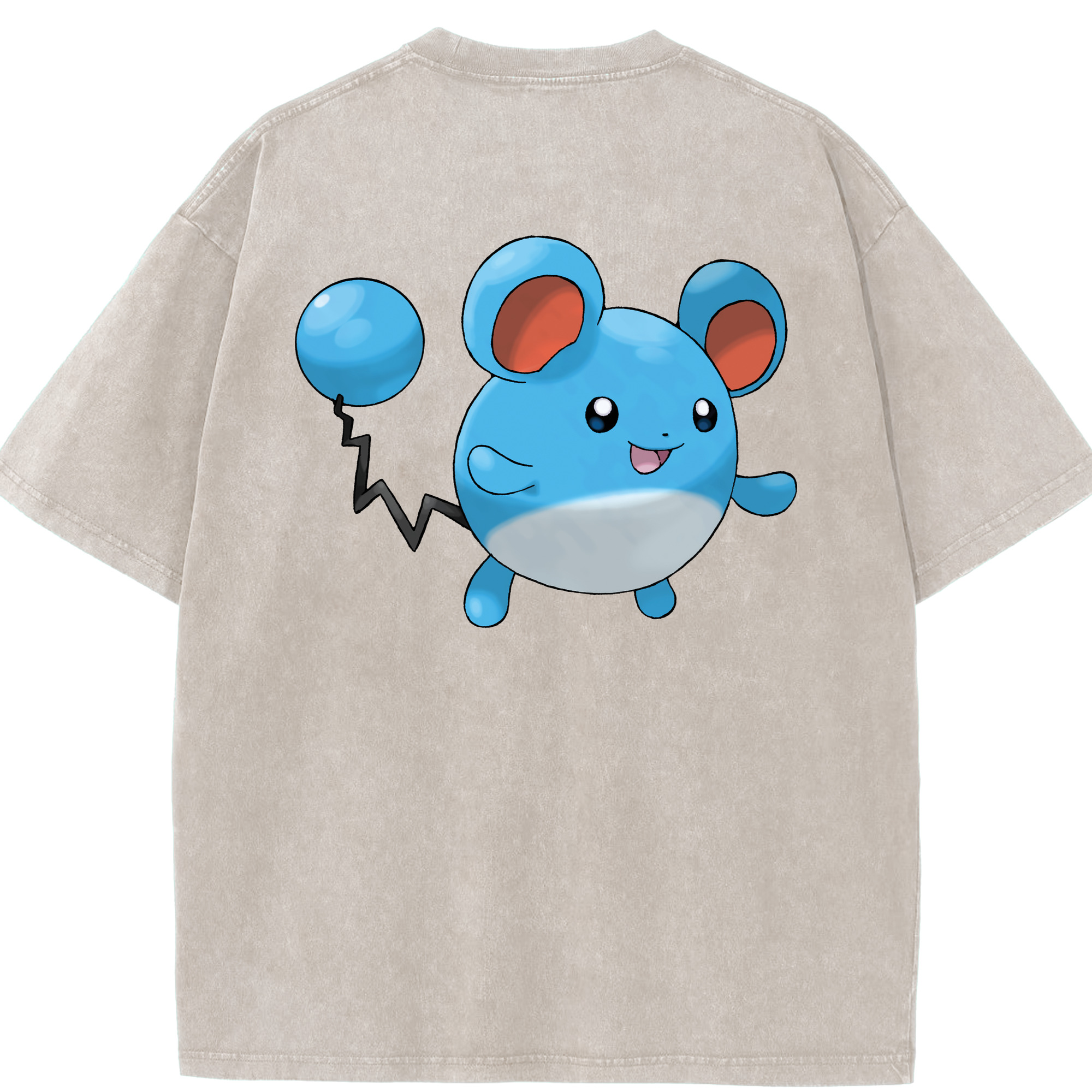 （画像用） ポケットモンスター Pokémon 綿100% ヴィンテージ風 半袖Tシャツ（背面プリント）