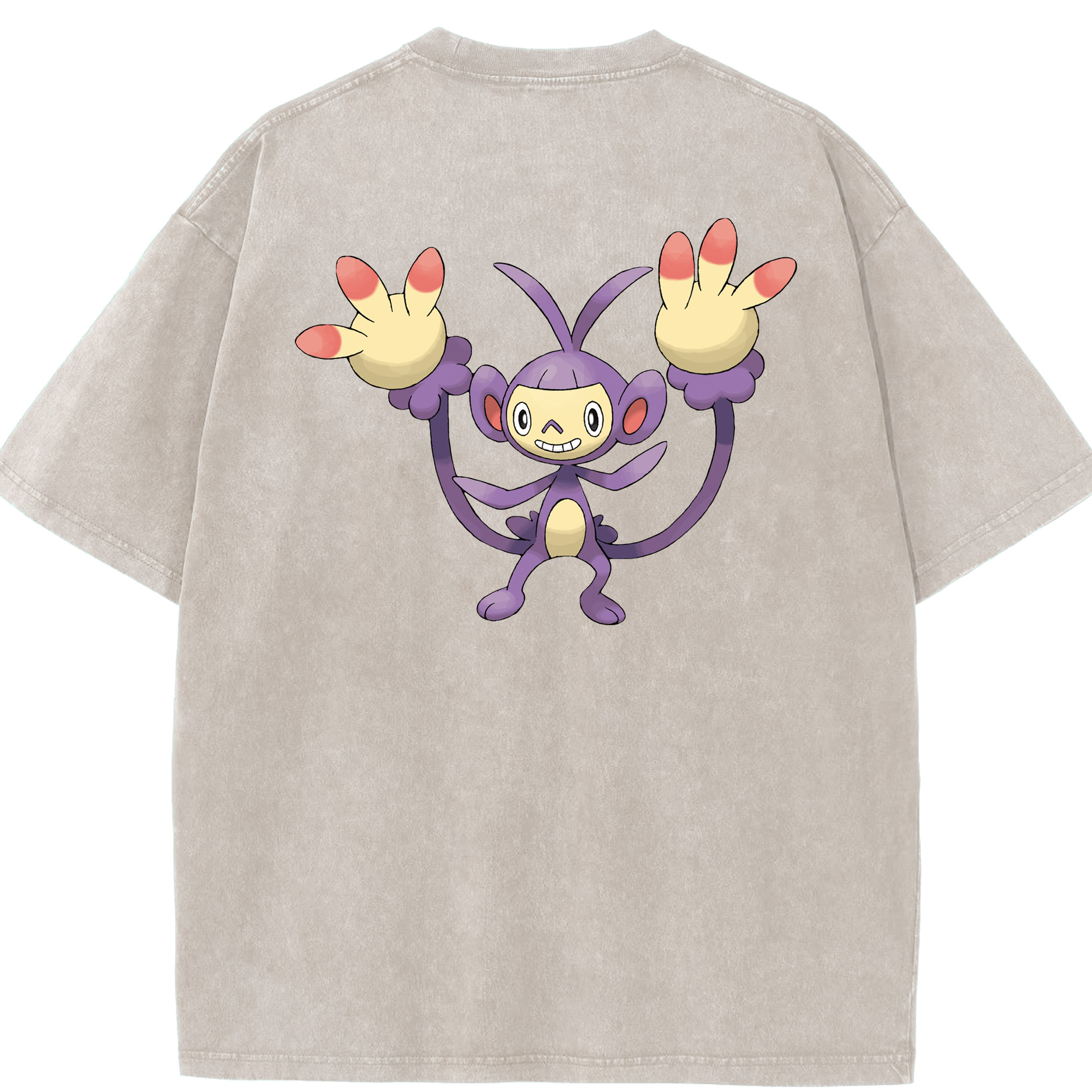 （画像用） ポケットモンスター Pokémon 綿100% ヴィンテージ風 半袖Tシャツ（背面プリント）