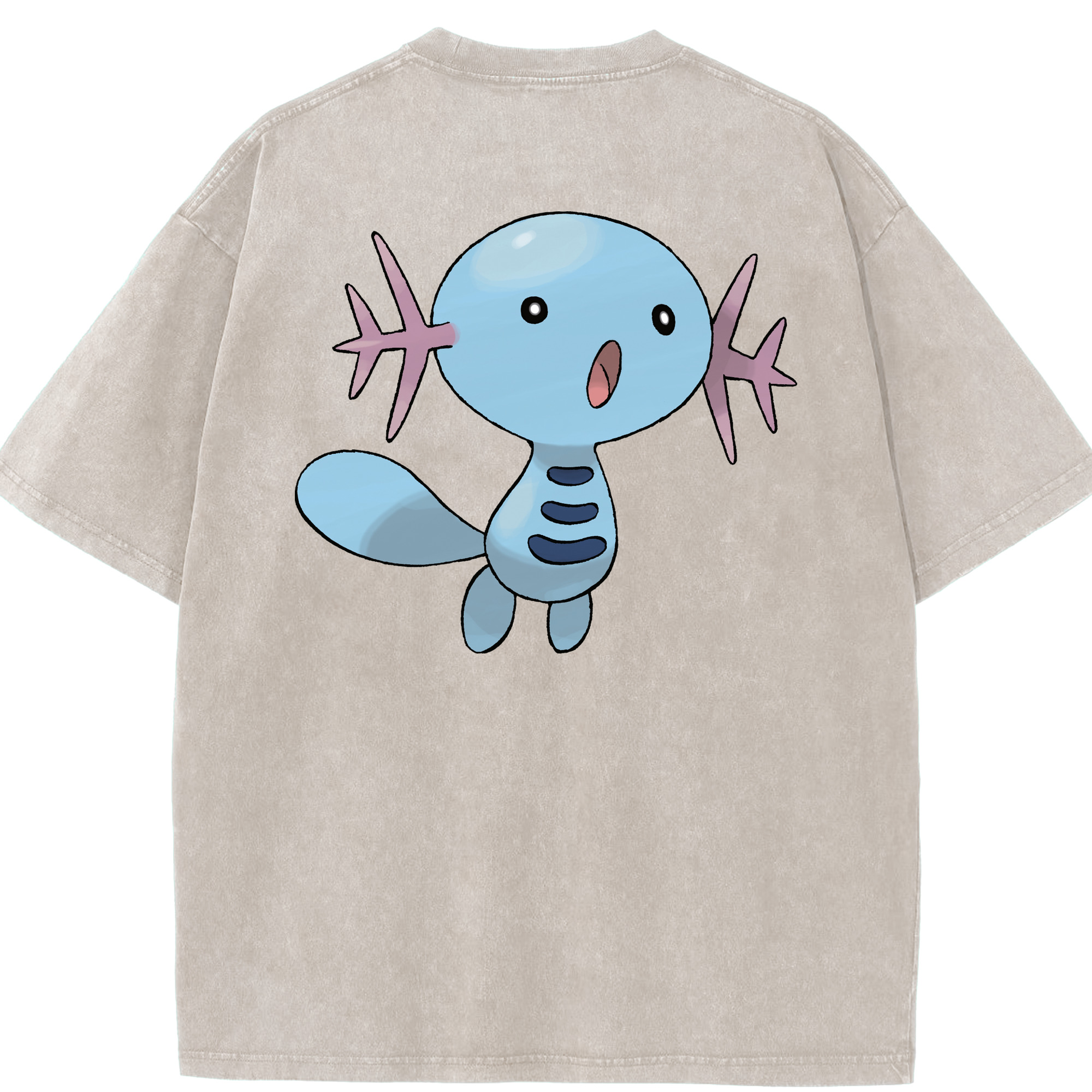 （画像用） ポケットモンスター Pokémon 綿100% ヴィンテージ風 半袖Tシャツ（背面プリント）