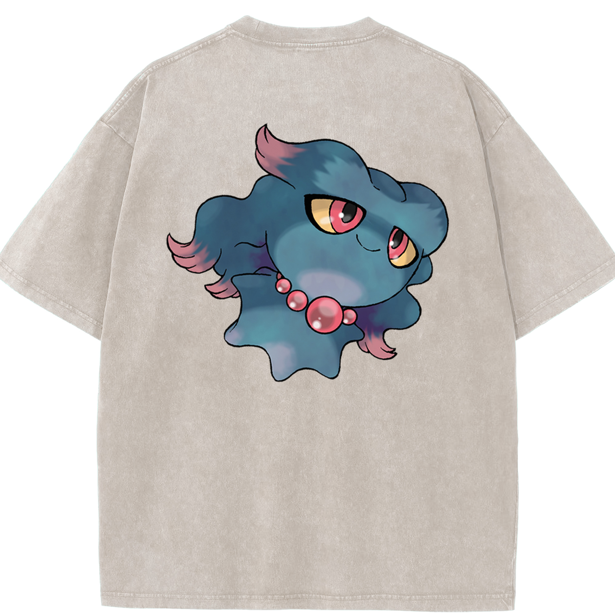 （画像用） ポケットモンスター Pokémon 綿100% ヴィンテージ風 半袖Tシャツ（背面プリント）