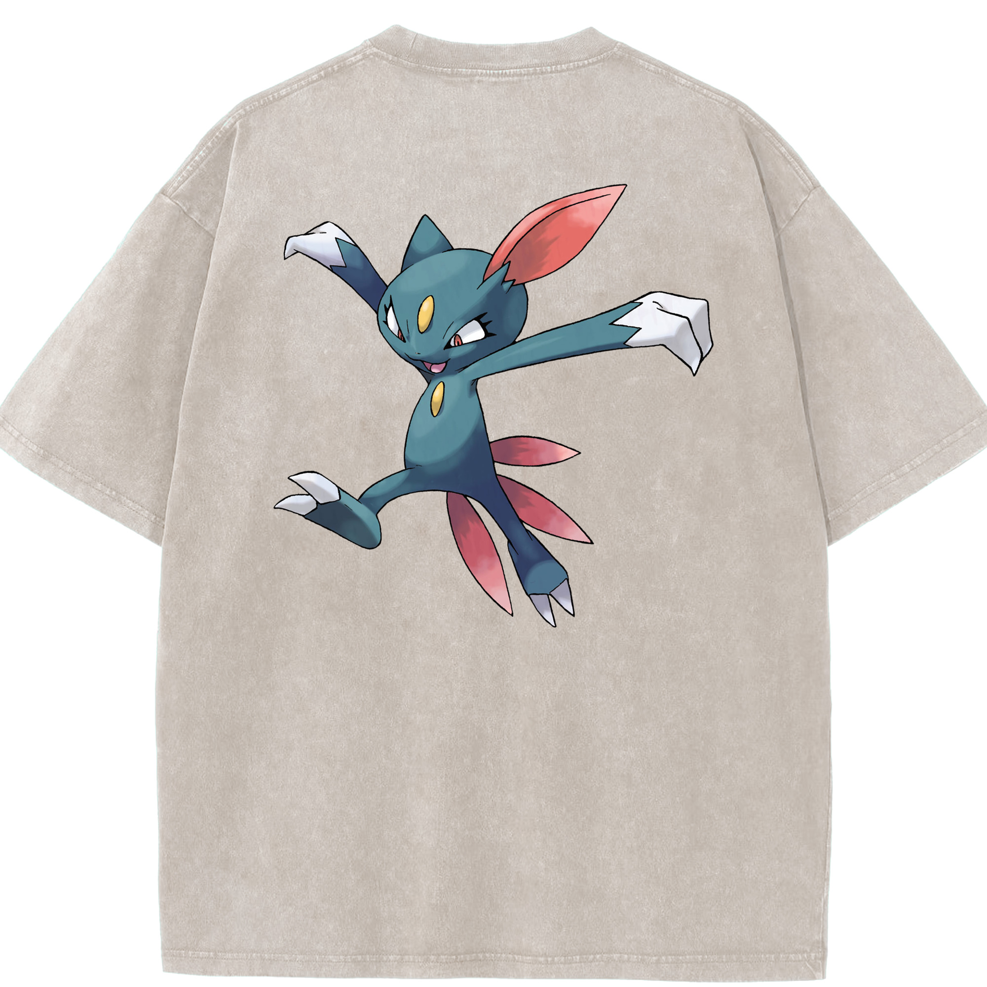 （画像用） ポケットモンスター Pokémon 綿100% ヴィンテージ風 半袖Tシャツ（背面プリント）