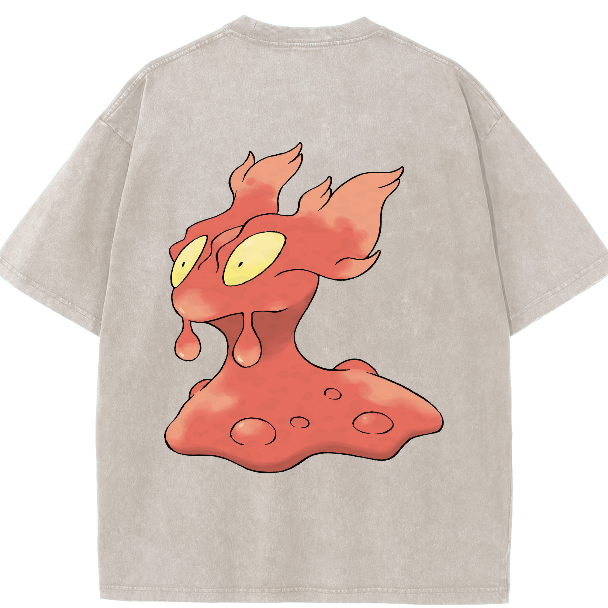 （画像用） ポケットモンスター Pokémon 綿100% ヴィンテージ風 半袖Tシャツ（背面プリント）