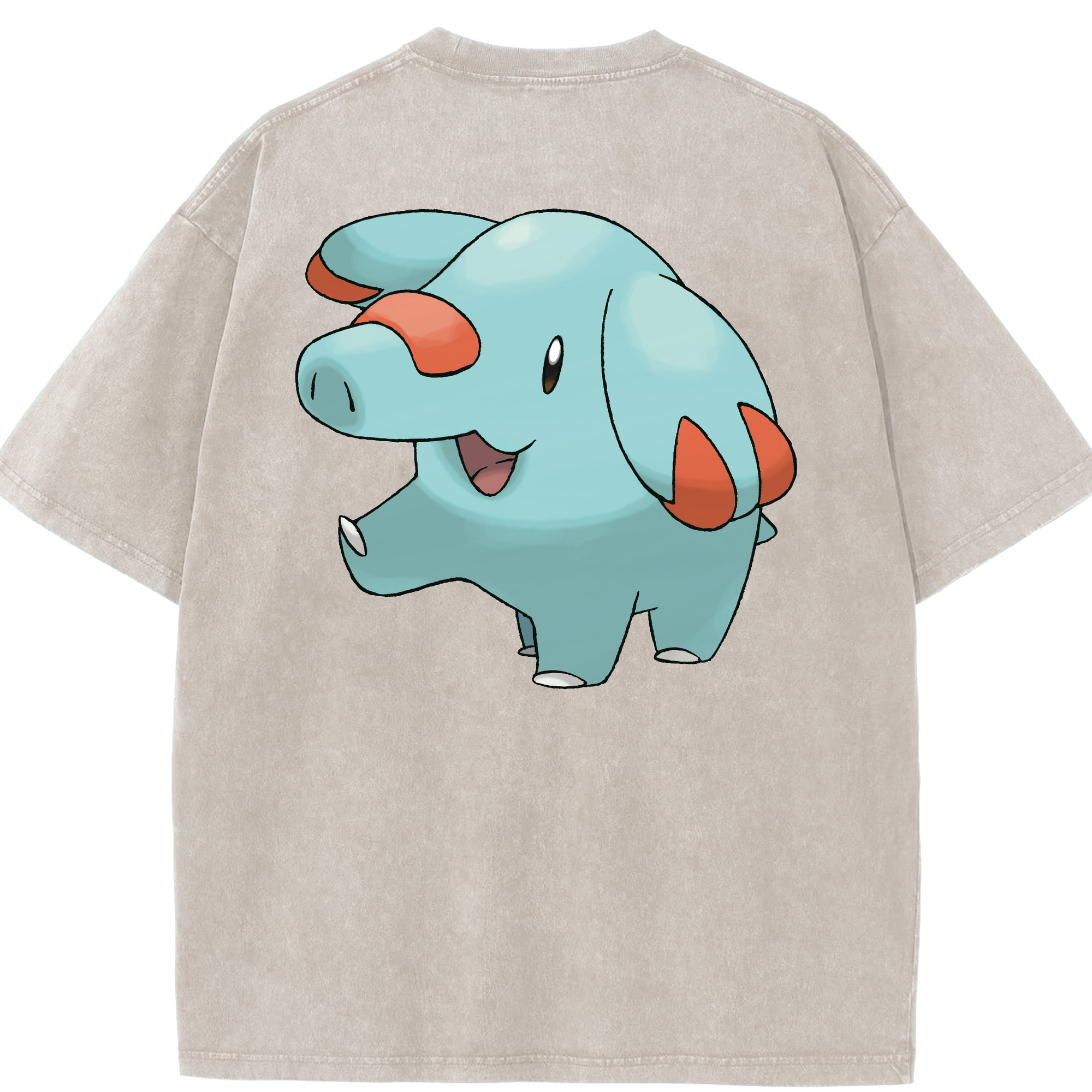 （画像用） ポケットモンスター Pokémon 綿100% ヴィンテージ風 半袖Tシャツ（背面プリント）