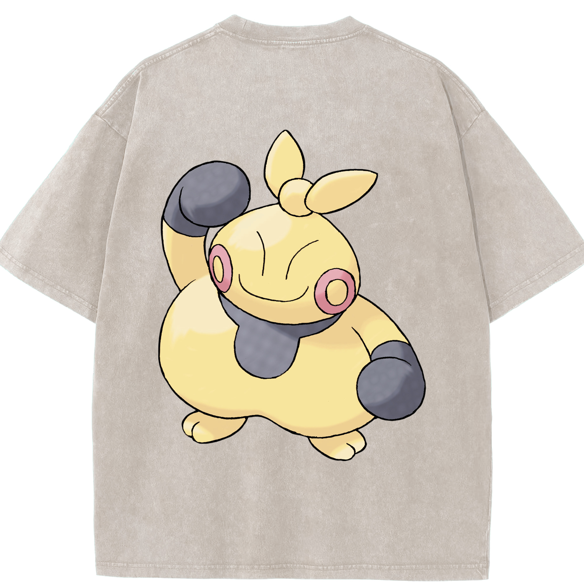 （画像用） ポケットモンスター Pokémon 綿100% ヴィンテージ風 半袖Tシャツ（背面プリント）