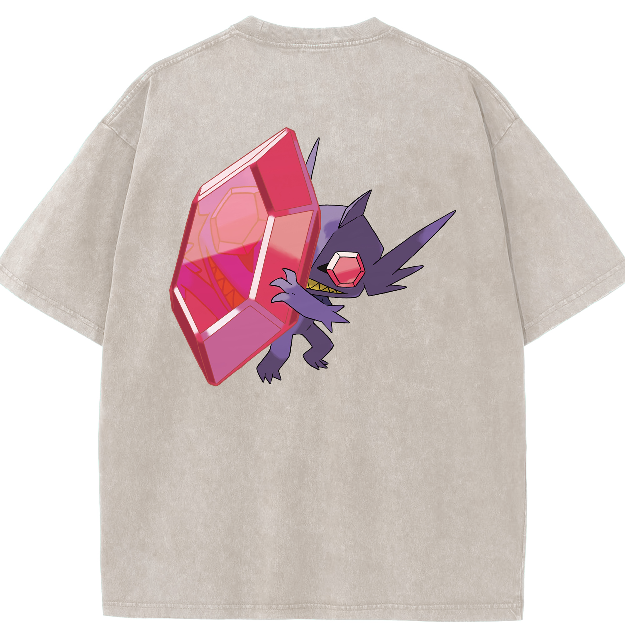 （画像用） ポケットモンスター Pokémon 綿100% ヴィンテージ風 半袖Tシャツ（背面プリント）