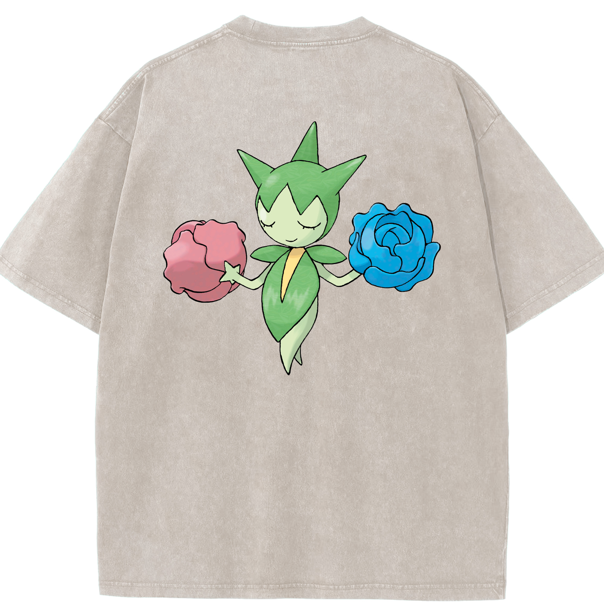 （画像用） ポケットモンスター Pokémon 綿100% ヴィンテージ風 半袖Tシャツ（背面プリント）