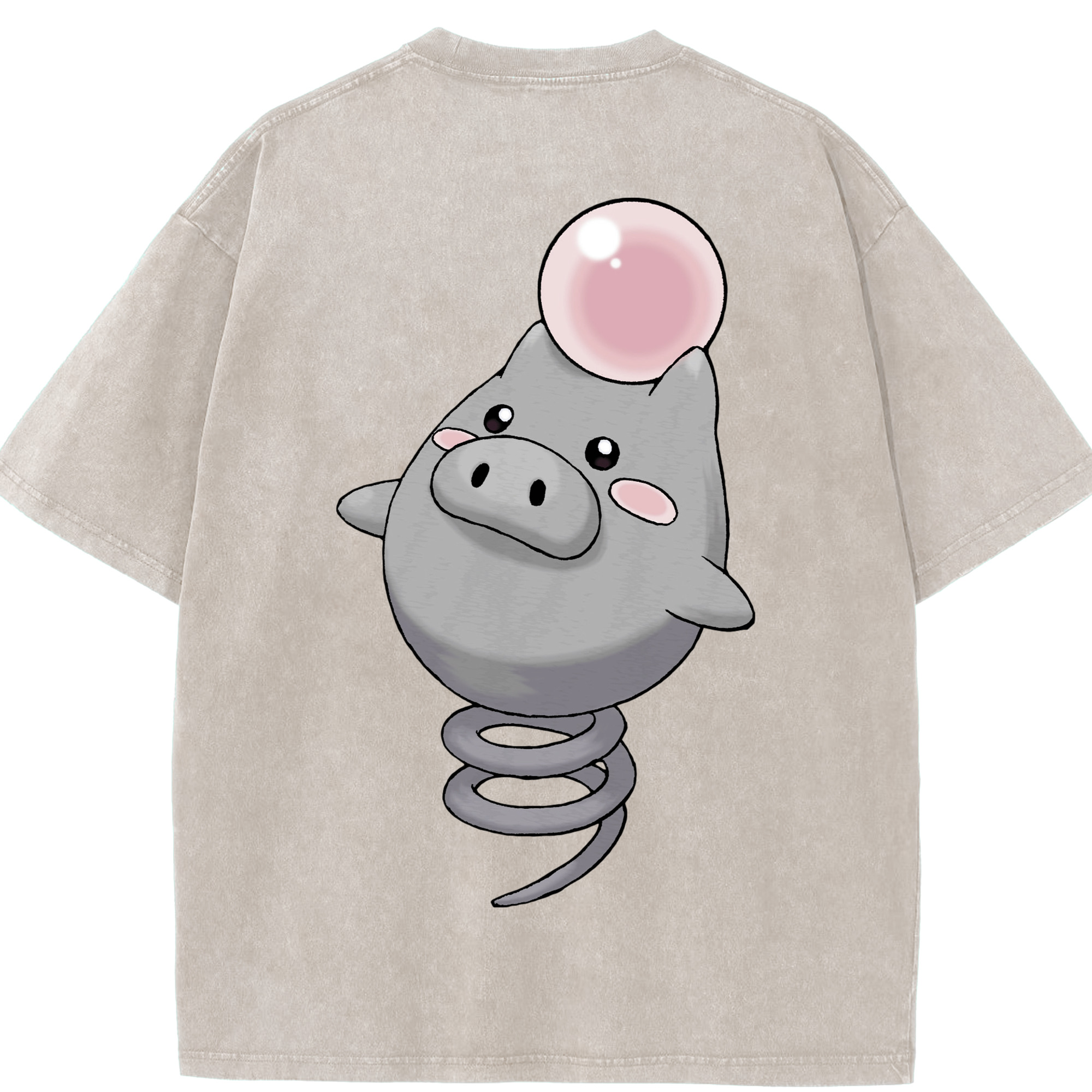 （画像用） ポケットモンスター Pokémon 綿100% ヴィンテージ風 半袖Tシャツ（背面プリント）