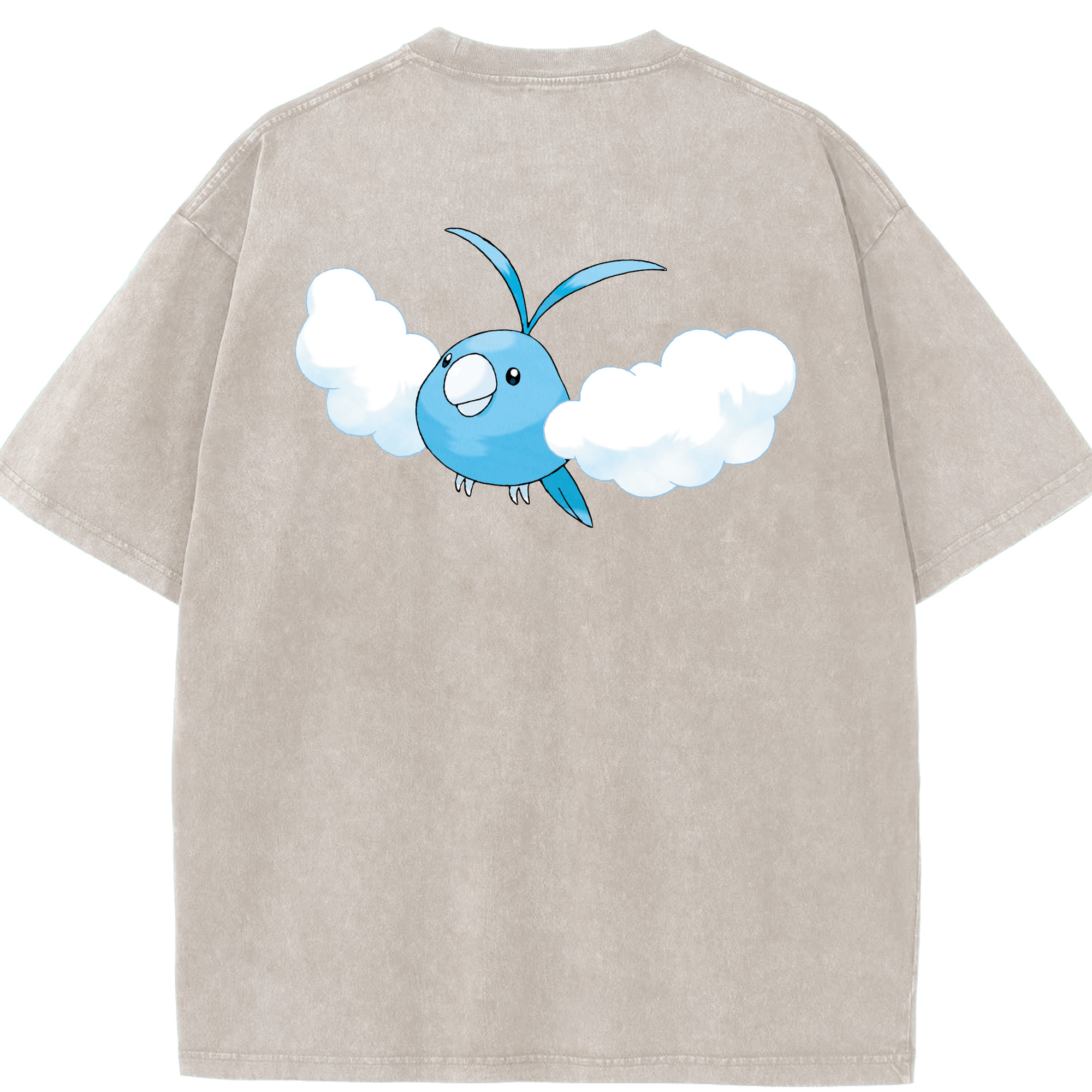 （画像用） ポケットモンスター Pokémon 綿100% ヴィンテージ風 半袖Tシャツ（背面プリント）