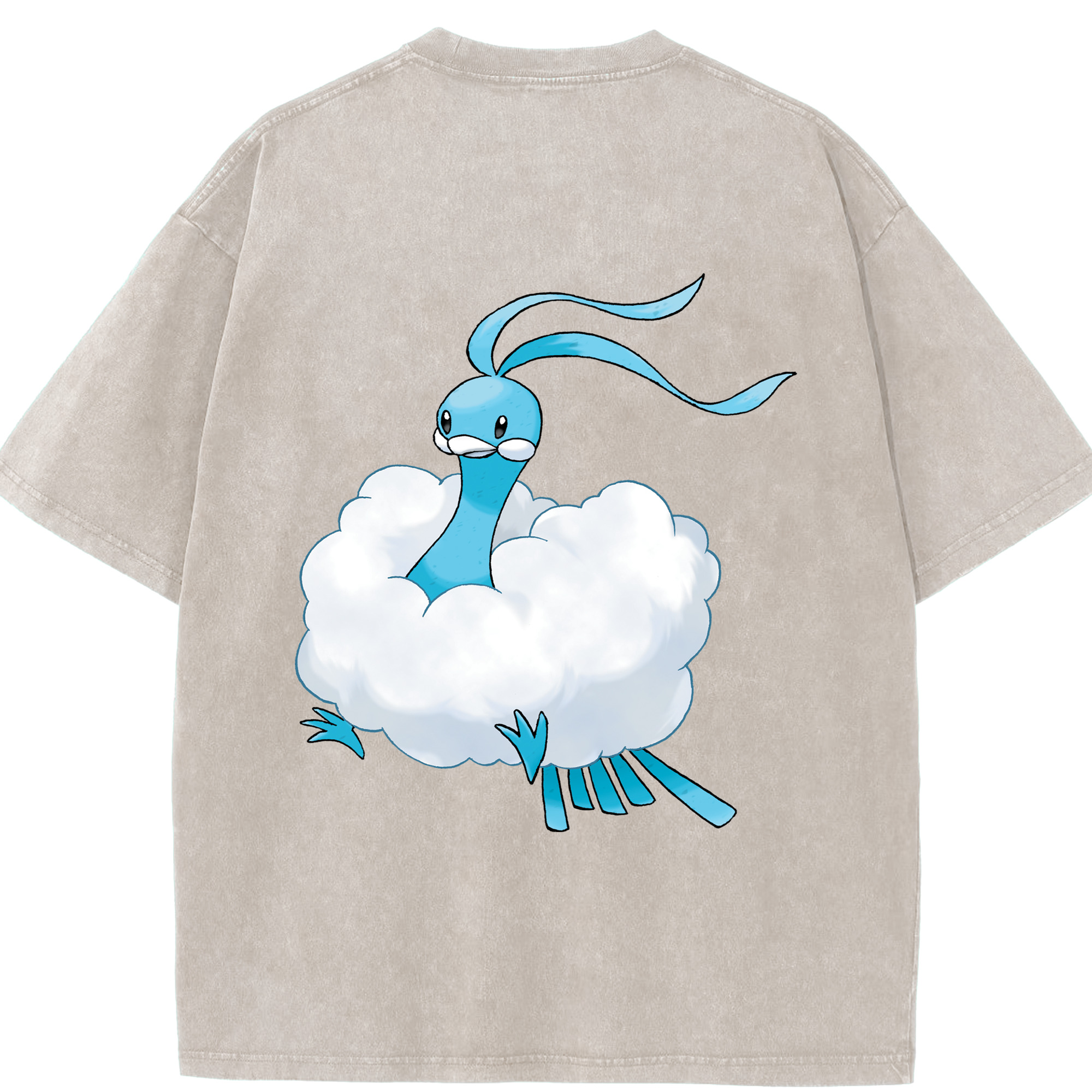 （画像用） ポケットモンスター Pokémon 綿100% ヴィンテージ風 半袖Tシャツ（背面プリント）