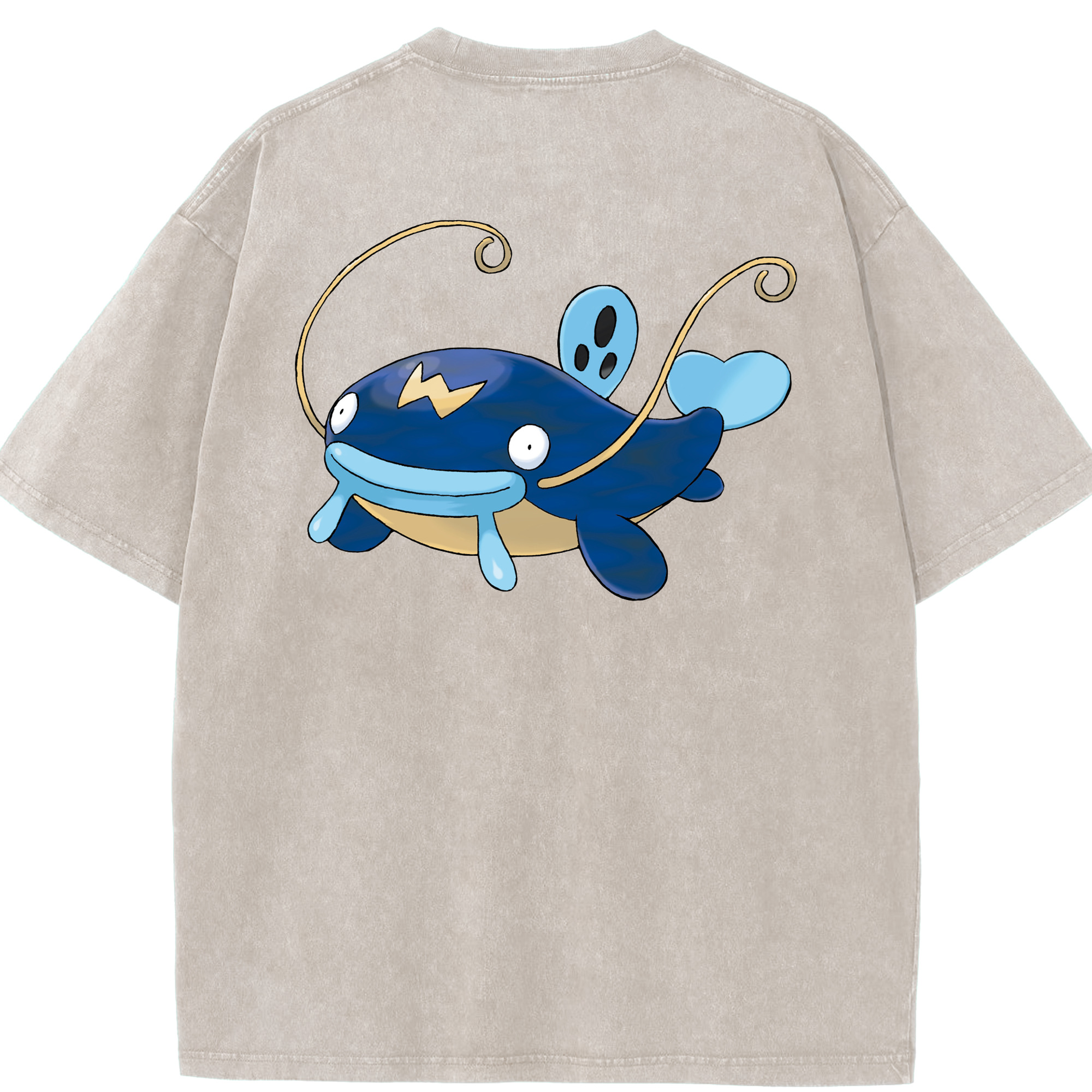 （画像用） ポケットモンスター Pokémon 綿100% ヴィンテージ風 半袖Tシャツ（背面プリント）