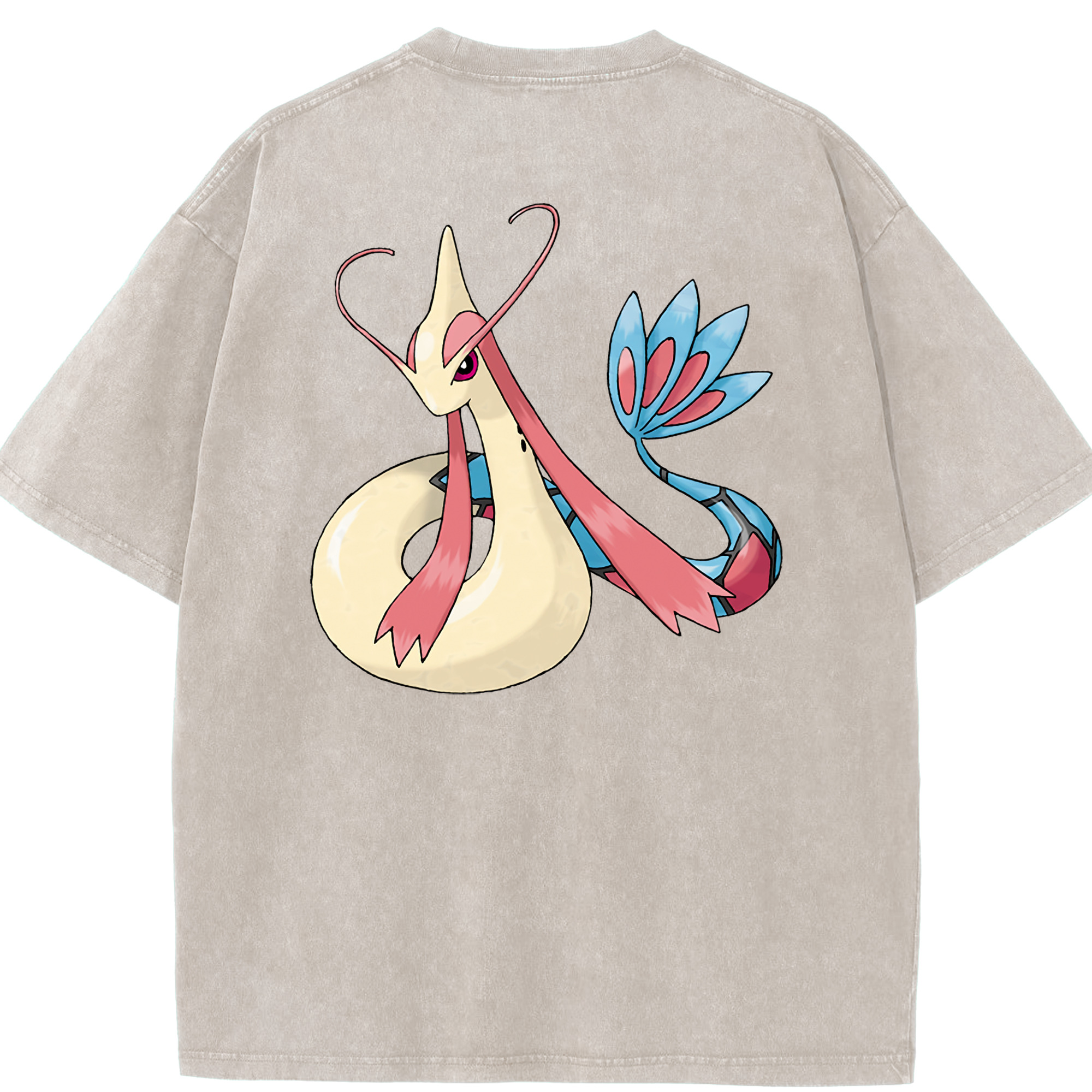 （画像用） ポケットモンスター Pokémon 綿100% ヴィンテージ風 半袖Tシャツ（背面プリント）