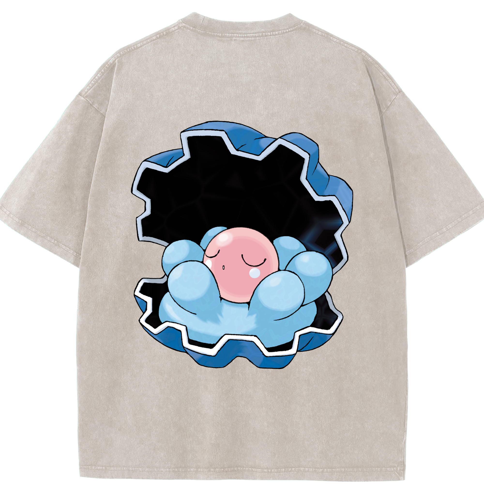 （画像用） ポケットモンスター Pokémon 綿100% ヴィンテージ風 半袖Tシャツ（背面プリント）