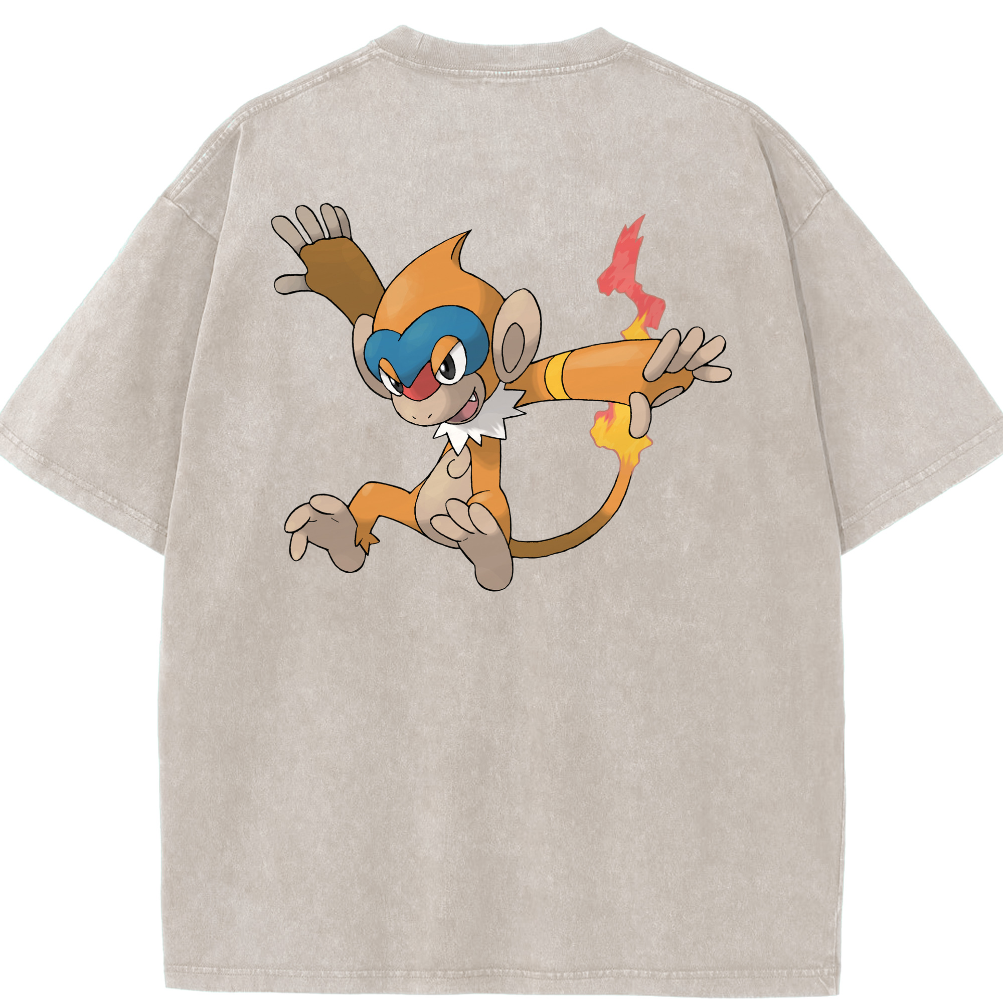 （画像用） ポケットモンスター Pokémon 綿100% ヴィンテージ風 半袖Tシャツ（背面プリント）