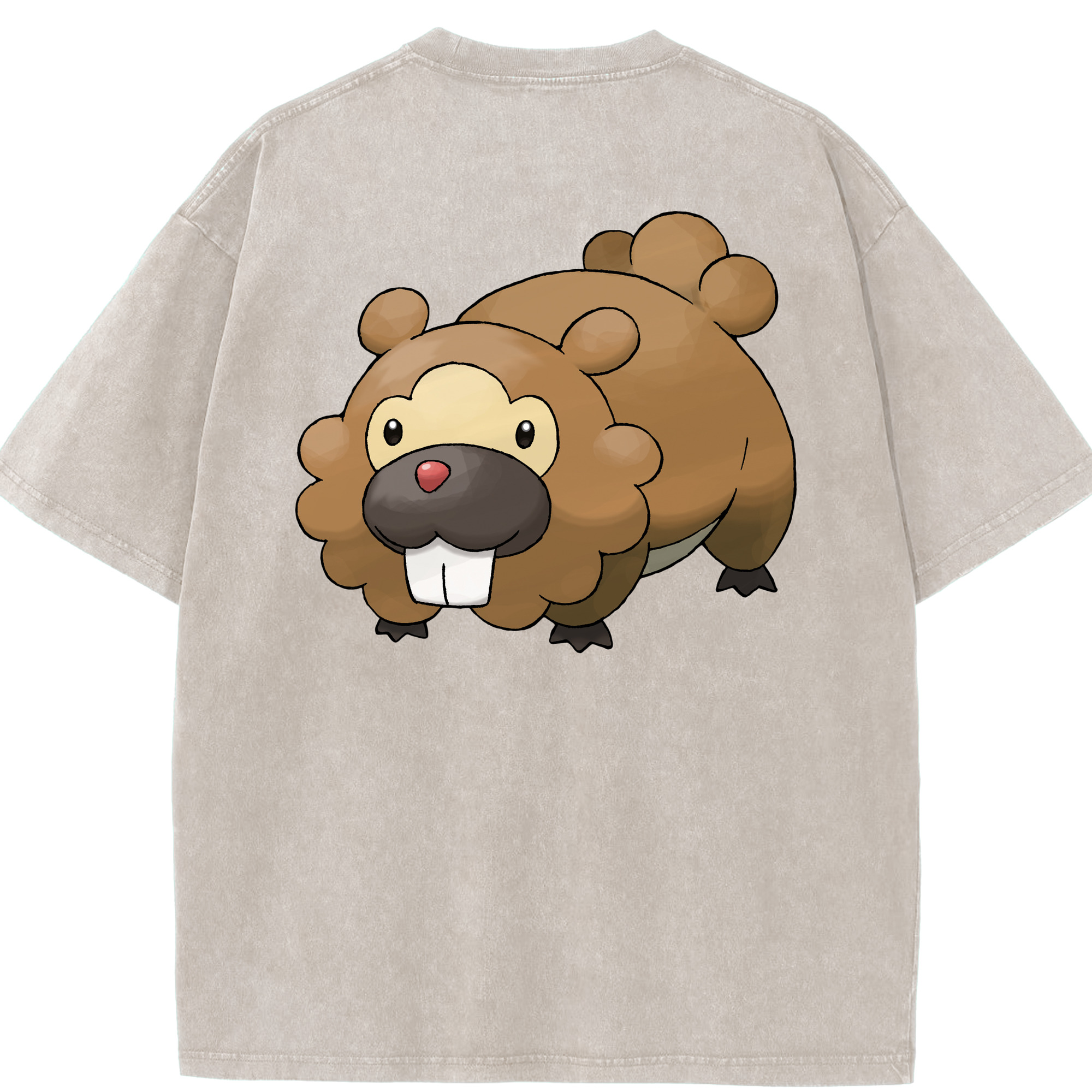 （画像用） ポケットモンスター Pokémon 綿100% ヴィンテージ風 半袖Tシャツ（背面プリント）