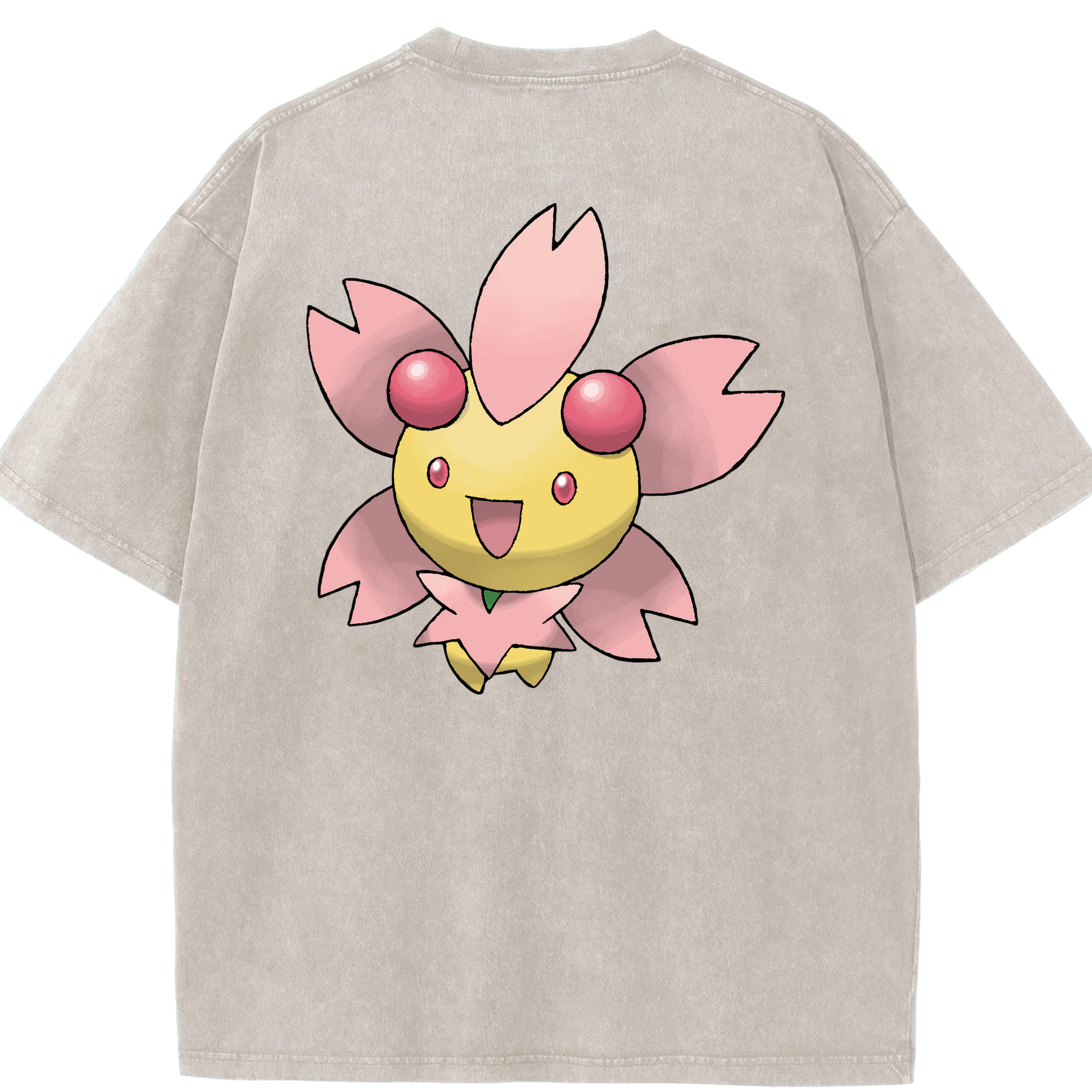 （画像用） ポケットモンスター Pokémon 綿100% ヴィンテージ風 半袖Tシャツ（背面プリント）