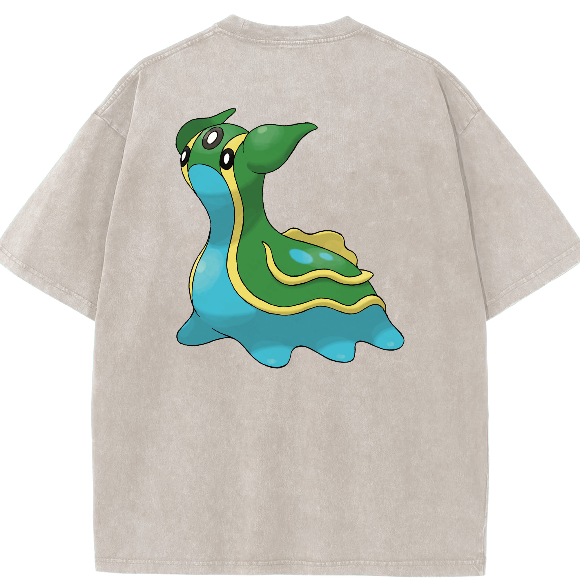 （画像用） ポケットモンスター Pokémon 綿100% ヴィンテージ風 半袖Tシャツ（背面プリント）