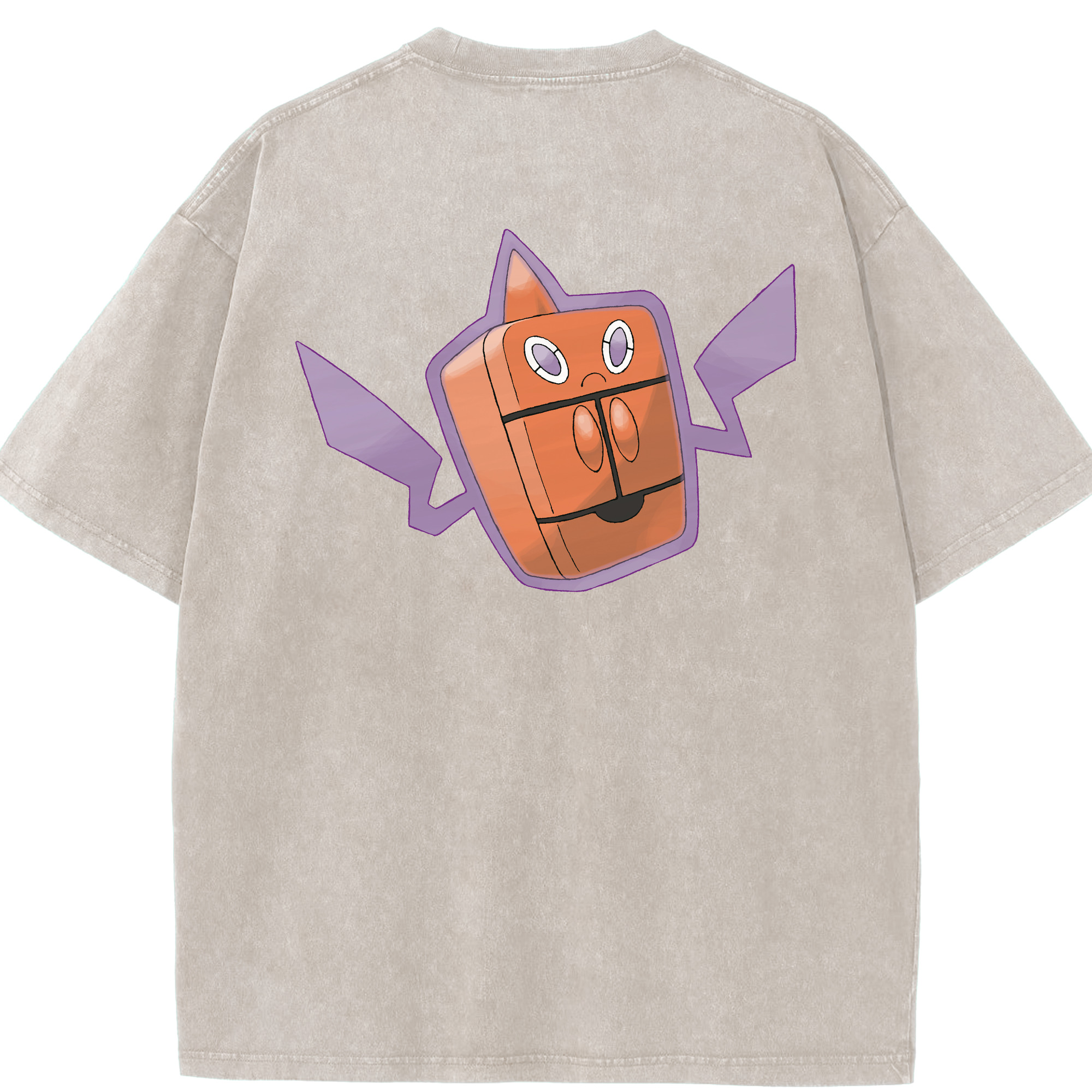 （画像用） ポケットモンスター Pokémon 綿100% ヴィンテージ風 半袖Tシャツ（背面プリント）