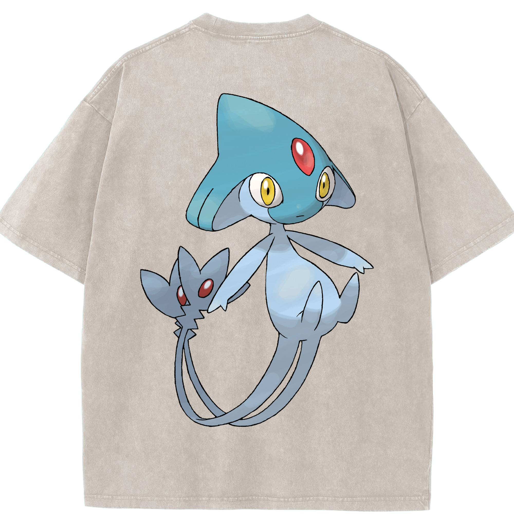 （画像用） ポケットモンスター Pokémon 綿100% ヴィンテージ風 半袖Tシャツ（背面プリント）