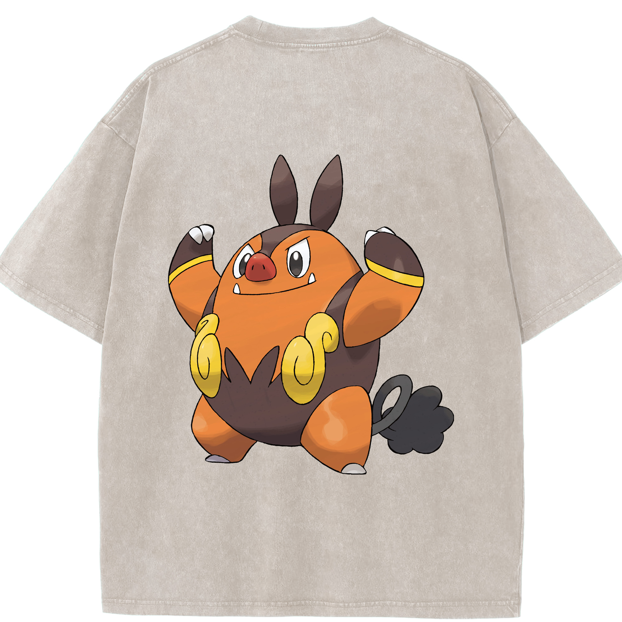 （画像用） ポケットモンスター Pokémon 綿100% ヴィンテージ風 半袖Tシャツ（背面プリント）