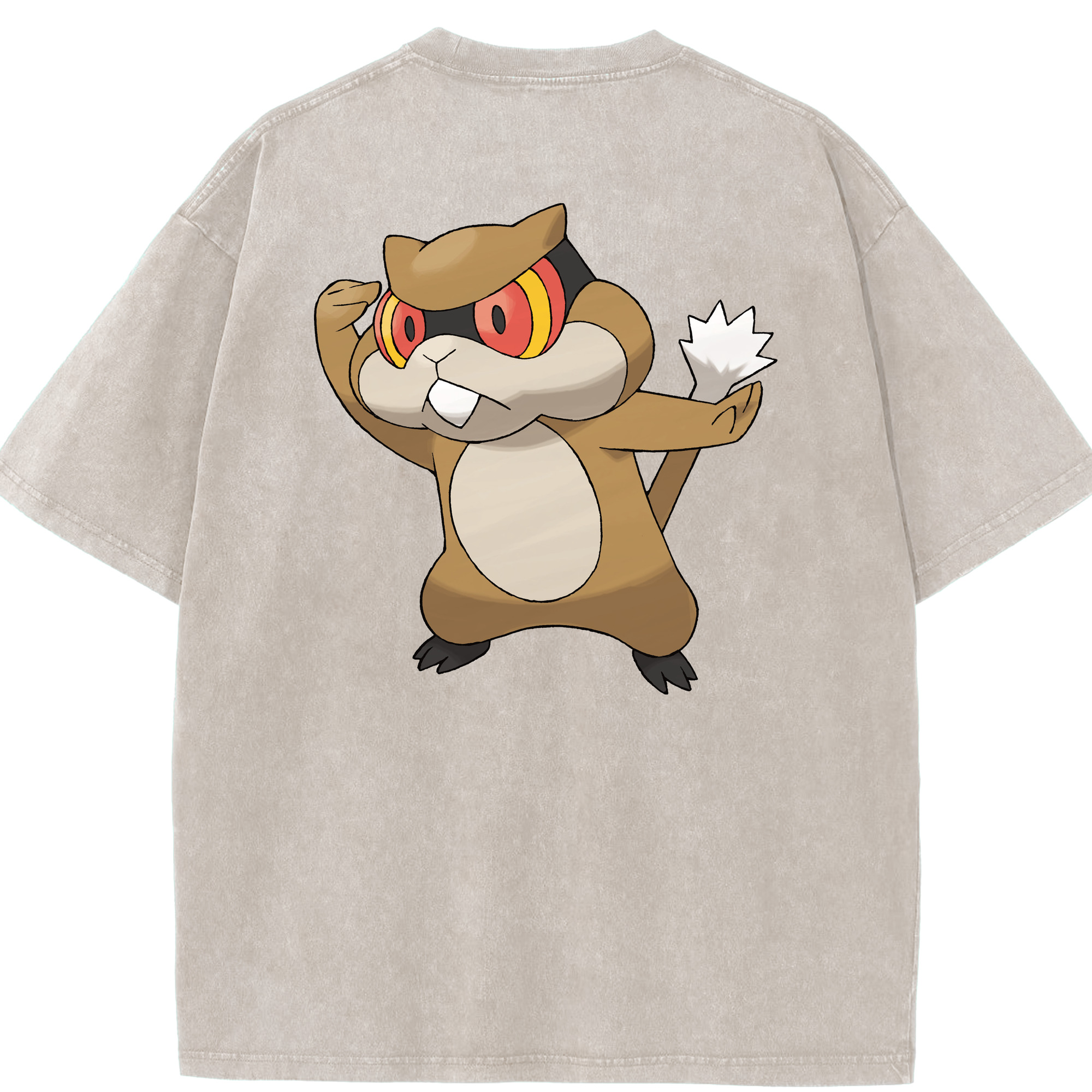 （画像用） ポケットモンスター Pokémon 綿100% ヴィンテージ風 半袖Tシャツ（背面プリント）