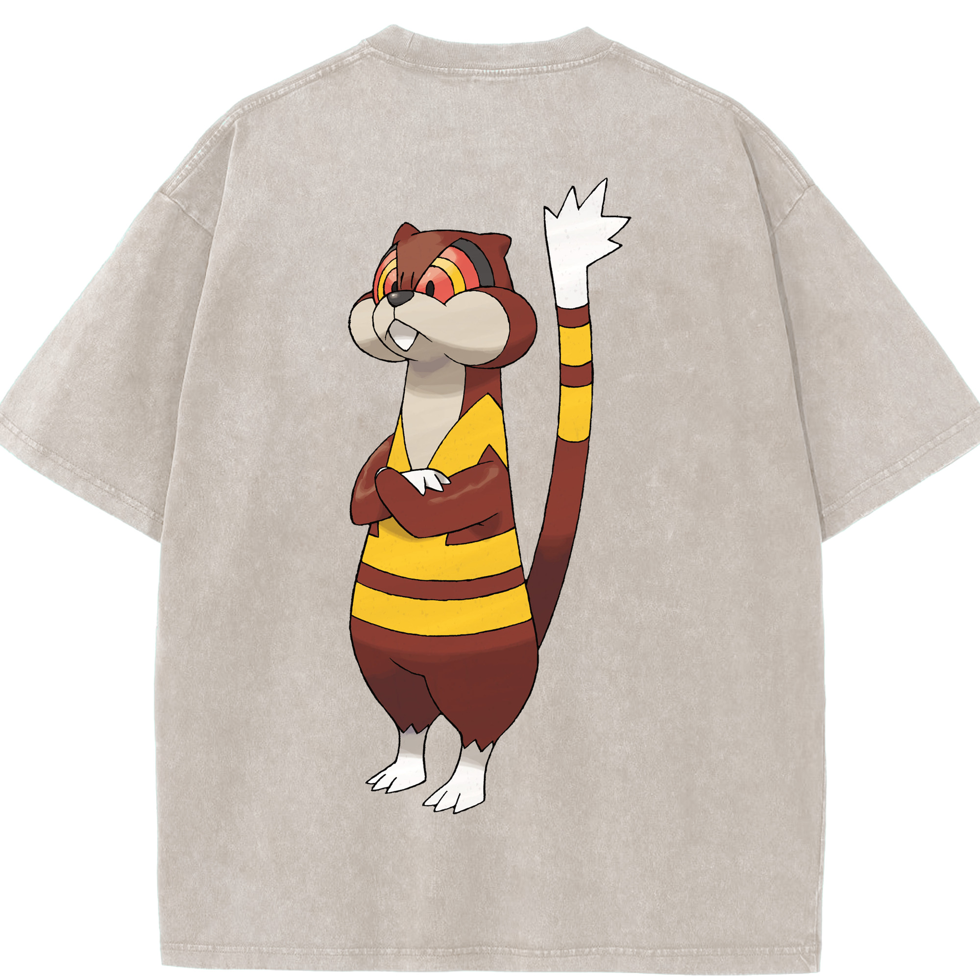 （画像用） ポケットモンスター Pokémon 綿100% ヴィンテージ風 半袖Tシャツ（背面プリント）