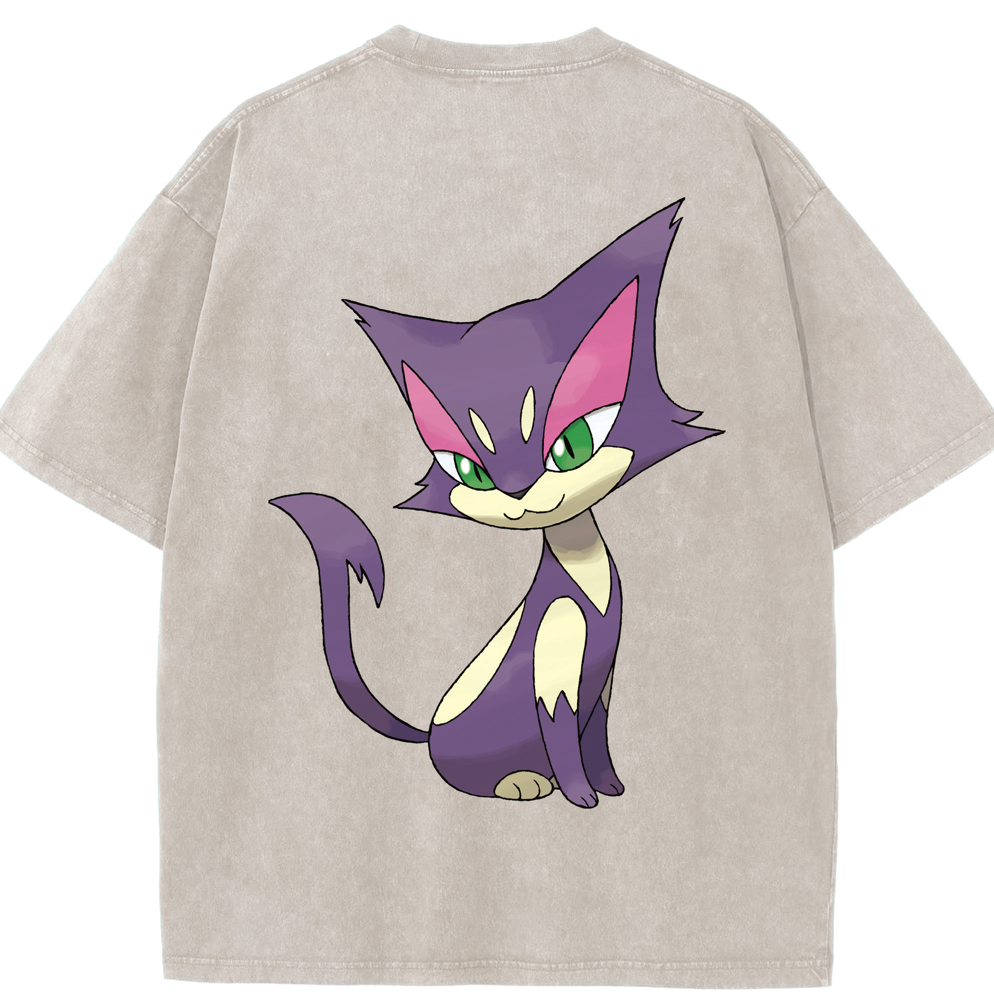（画像用） ポケットモンスター Pokémon 綿100% ヴィンテージ風 半袖Tシャツ（背面プリント）